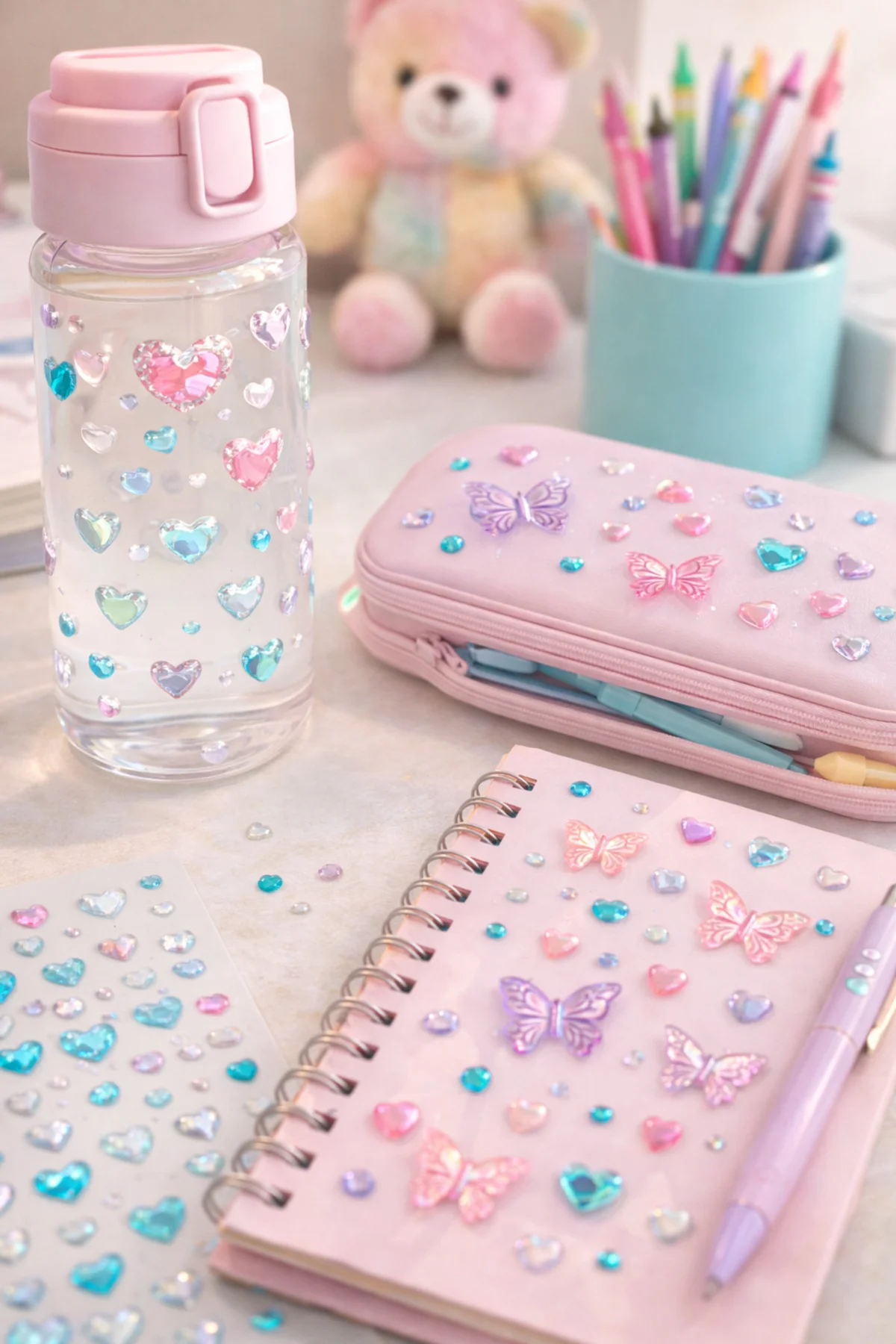 Parlak Işıltılı Taş Sticker Yapışkanlı Tırnak Saç Süs Dekor DIY Y