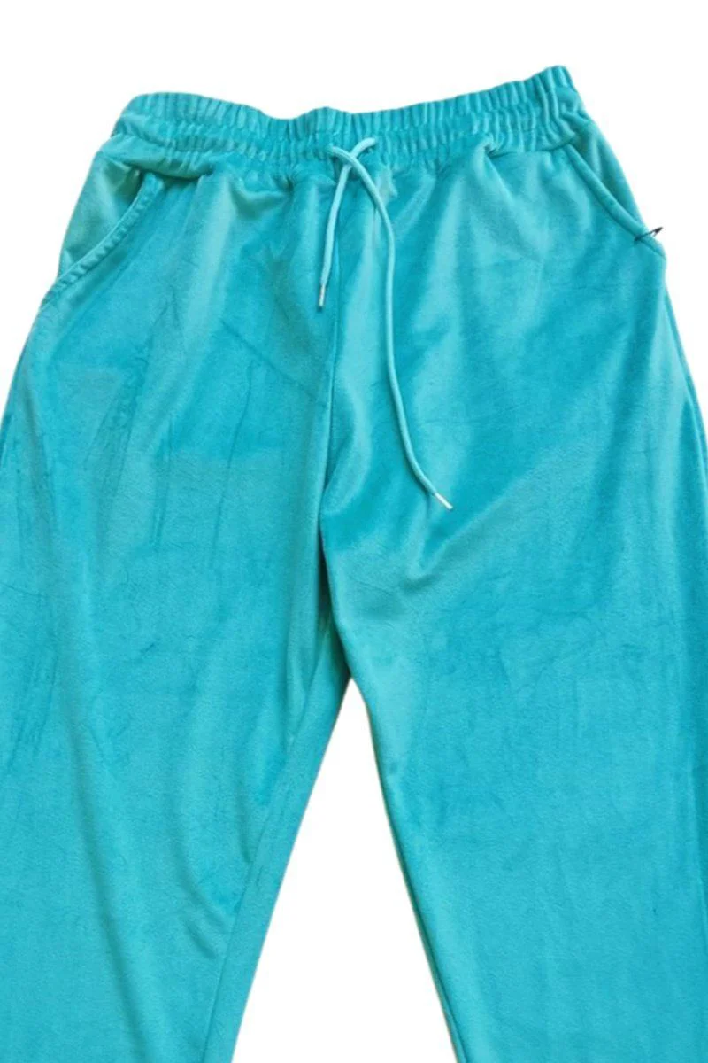 Parlak Kadife Cepli Pantolon Eşofman Pijama Altı Unisex Lastikli Paça Yeşil Fiyatı, Yorumları ve Özellikleri