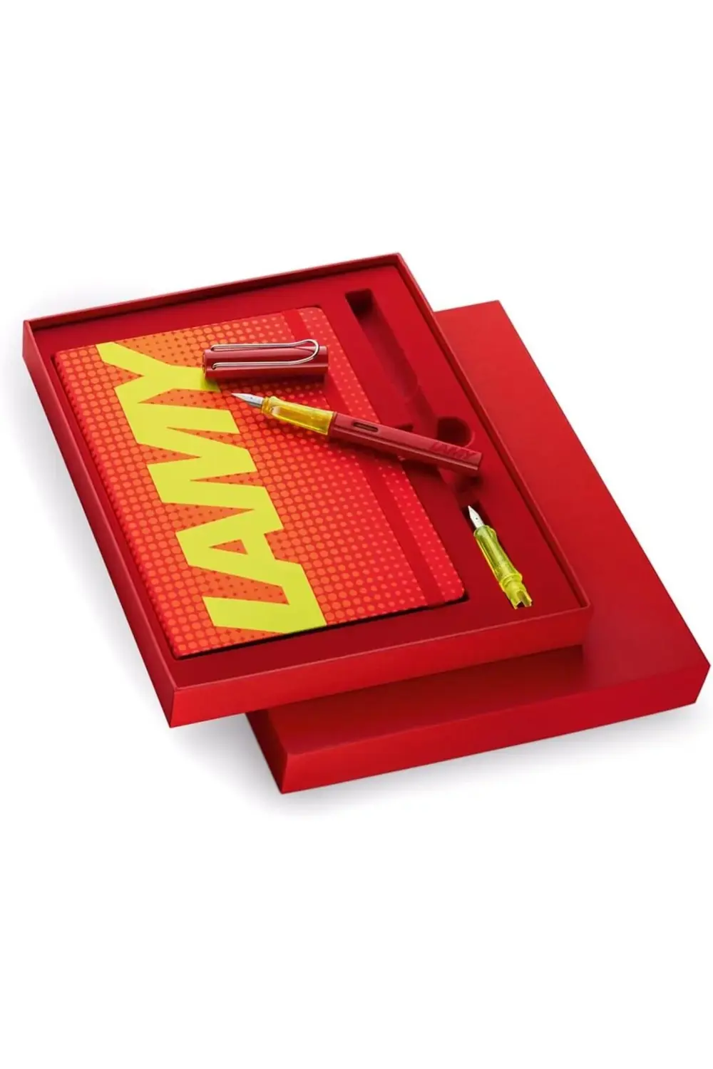 PARLAK KIRMIZI RENK F UC DOLMA KALEM VE DEFTER SETI 395519