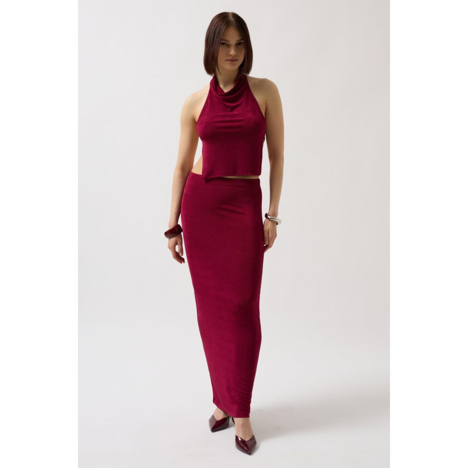 Parlak Kumaş Maxi Etek Parlak Kumaş Maxi Etek