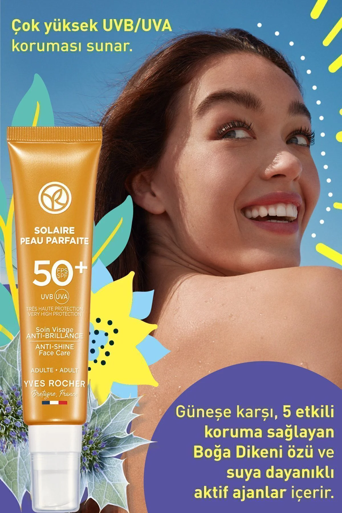 Parlama Karşıtı 50 Gkf Yüz Kremi - Yağlı Ciltler Için-40 Ml
