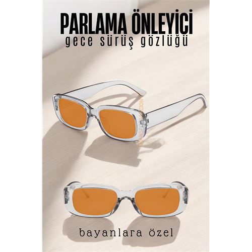Parlama Önleyici Bayan Gece Sürüş Görüş Gözlüğü Sis Far Işık Önle Parlama Önleyici Bayan Gece Sürüş Görüş Gözlüğü Sis Far Işık Önle