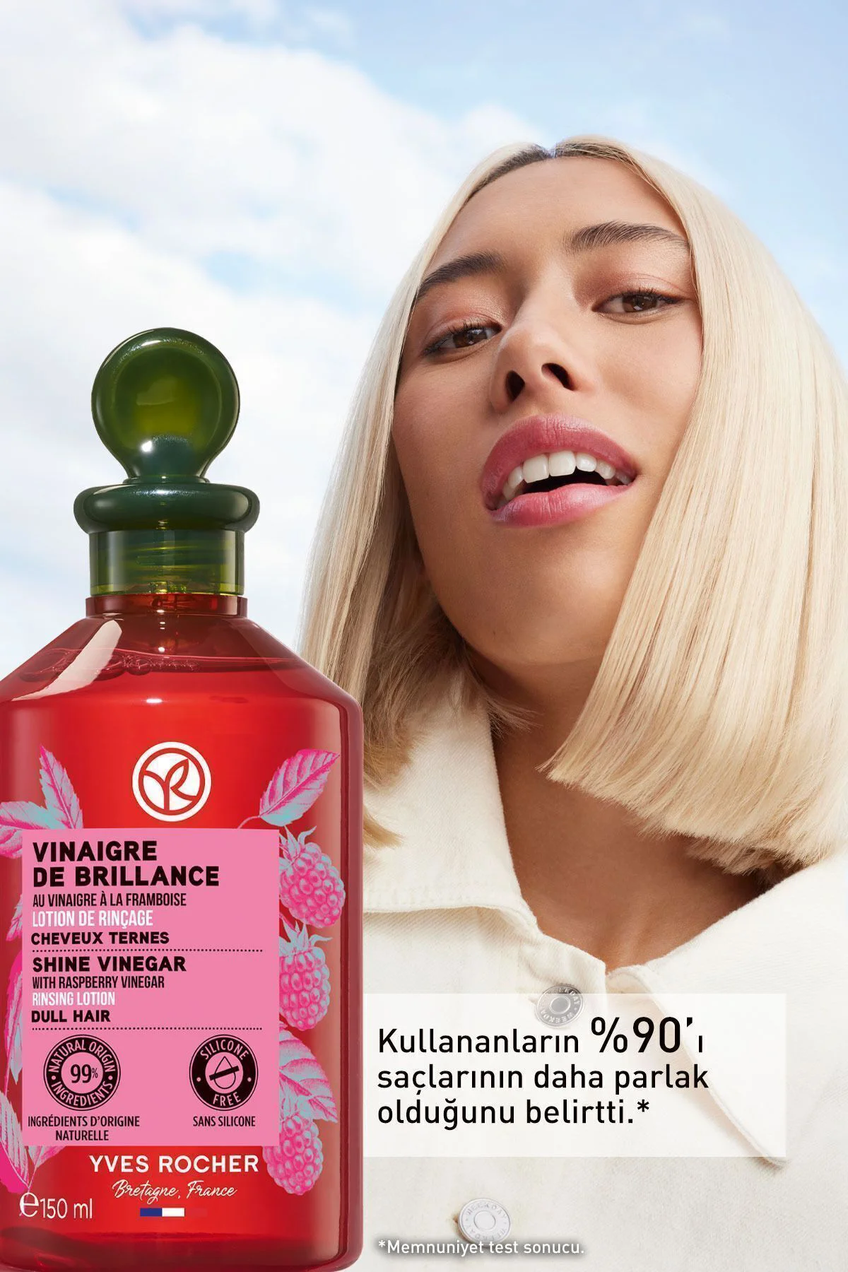 Parlatıcı (Brillance) Frambuaz Saç Sirkesi/Toniği - Vegan-150 ml
