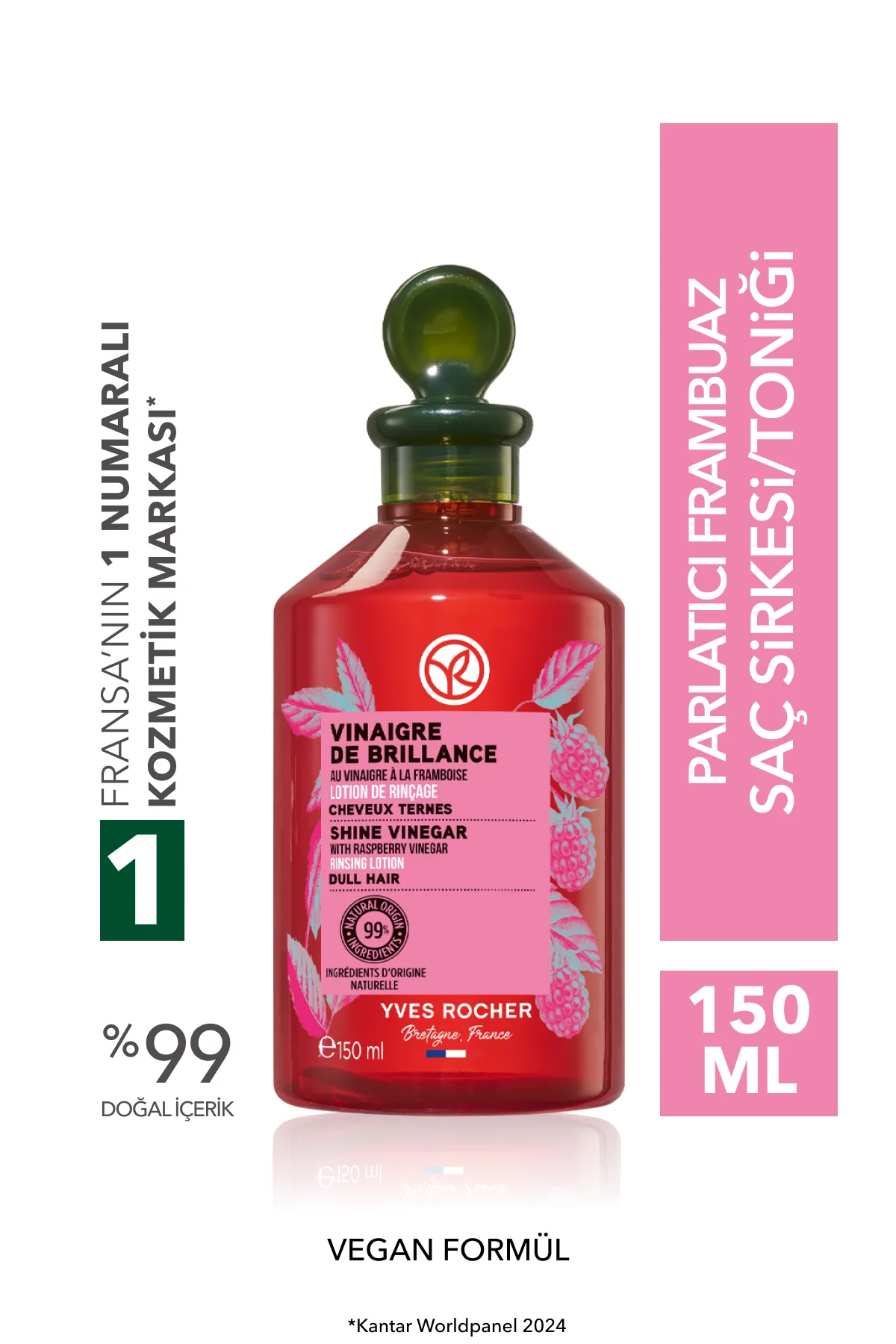 Parlatıcı Frambuaz Saç Sirkesi / Toniği - Normal Saçlar / Brillan