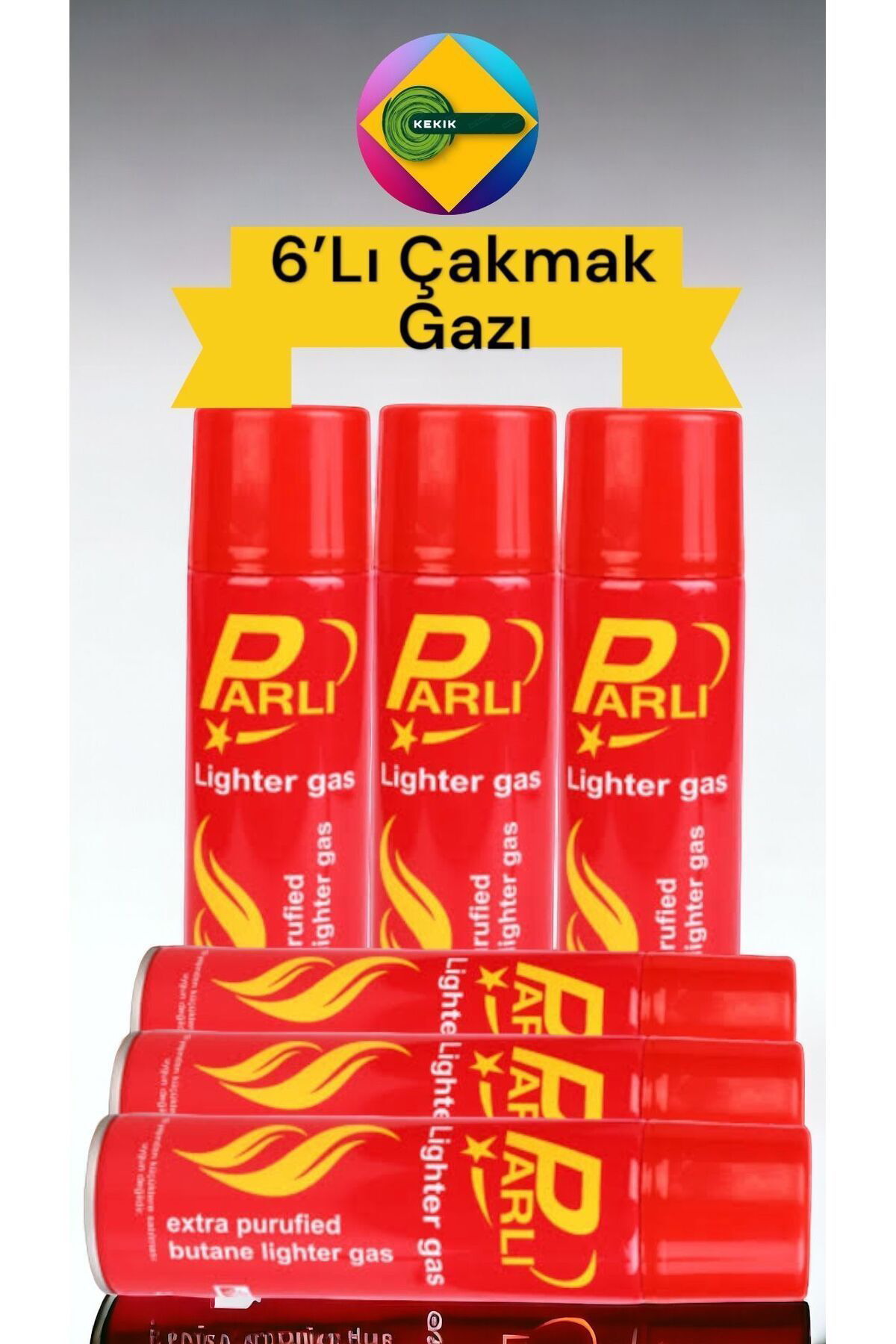 Parlı 270ml 6'Lı  Çakmak Gazı Kartuşu