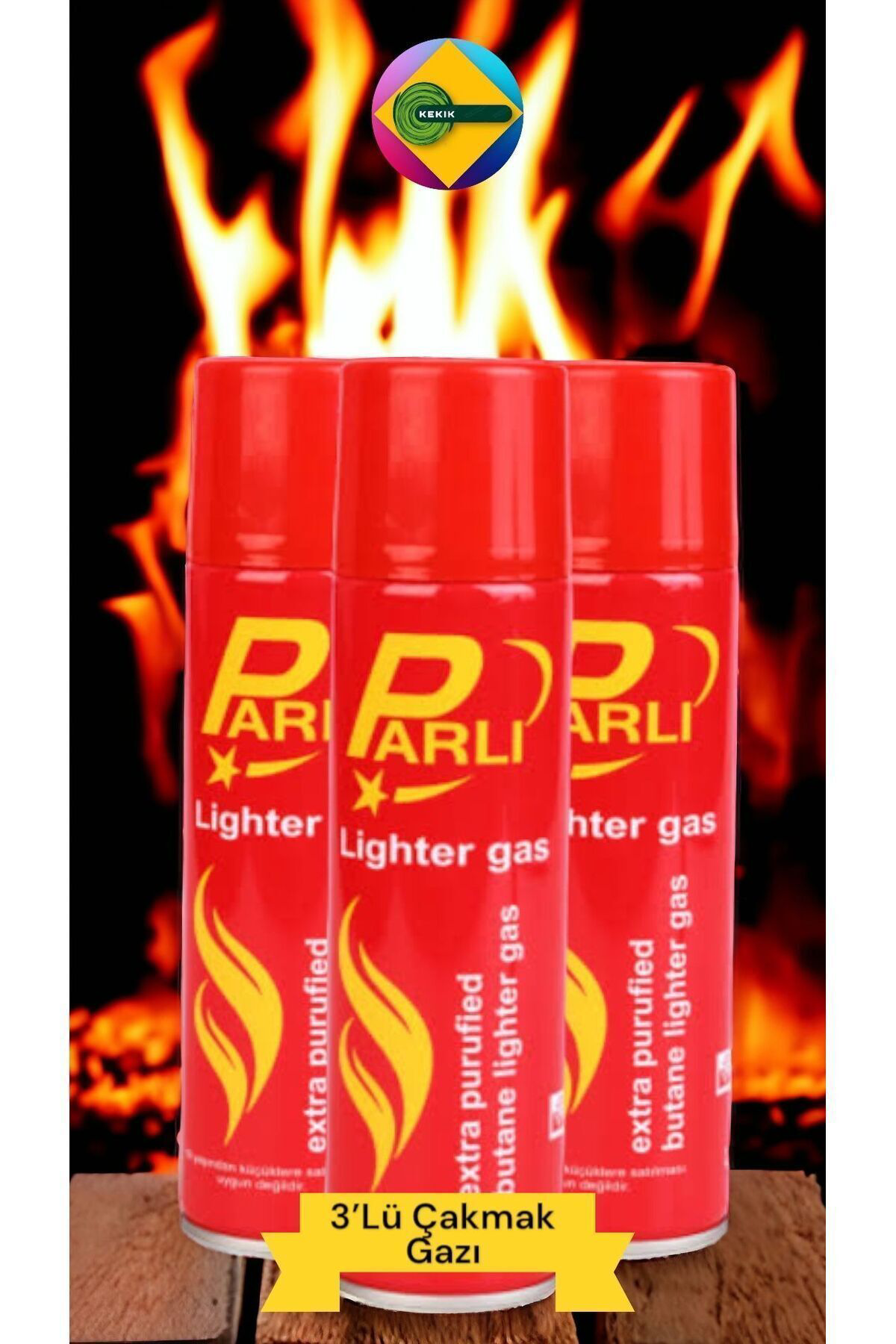 Kekikdükkan Parlı 270Mll 3'Lü Çakmak Gazı Kartuşu