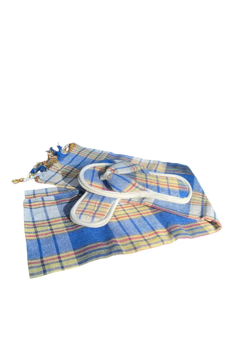 Parmak Arası Hamam Terliği ve Peştemali %100 Pamuklu Banyo Hamam