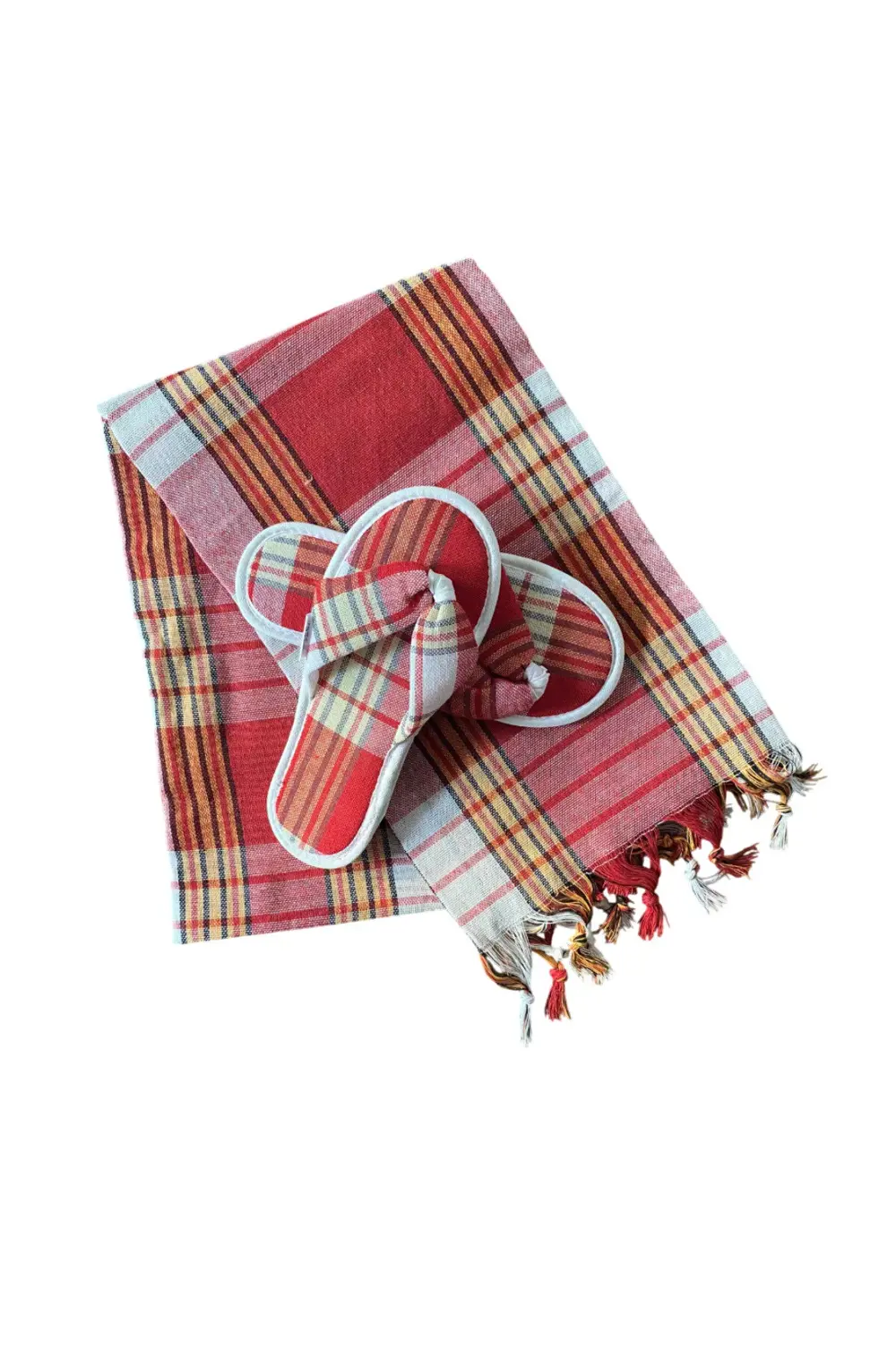 Parmak Arası Hamam Terliği ve Peştemali %100 Pamuklu Banyo Hamam