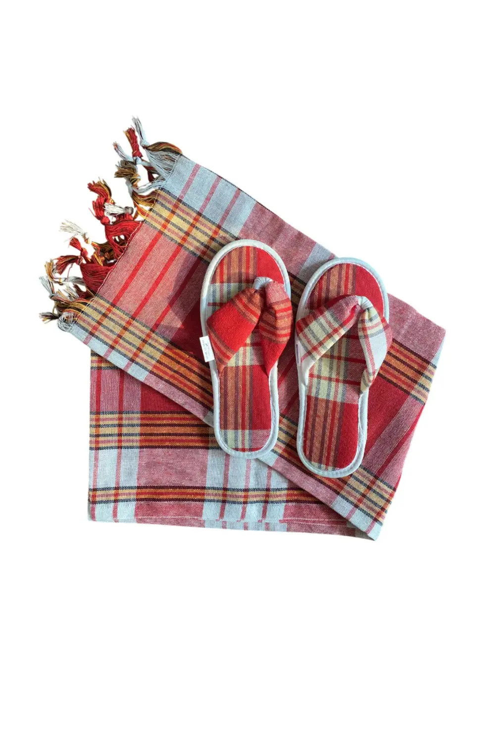 Parmak Arası Hamam Terliği ve Peştemali %100 Pamuklu Banyo Hamam