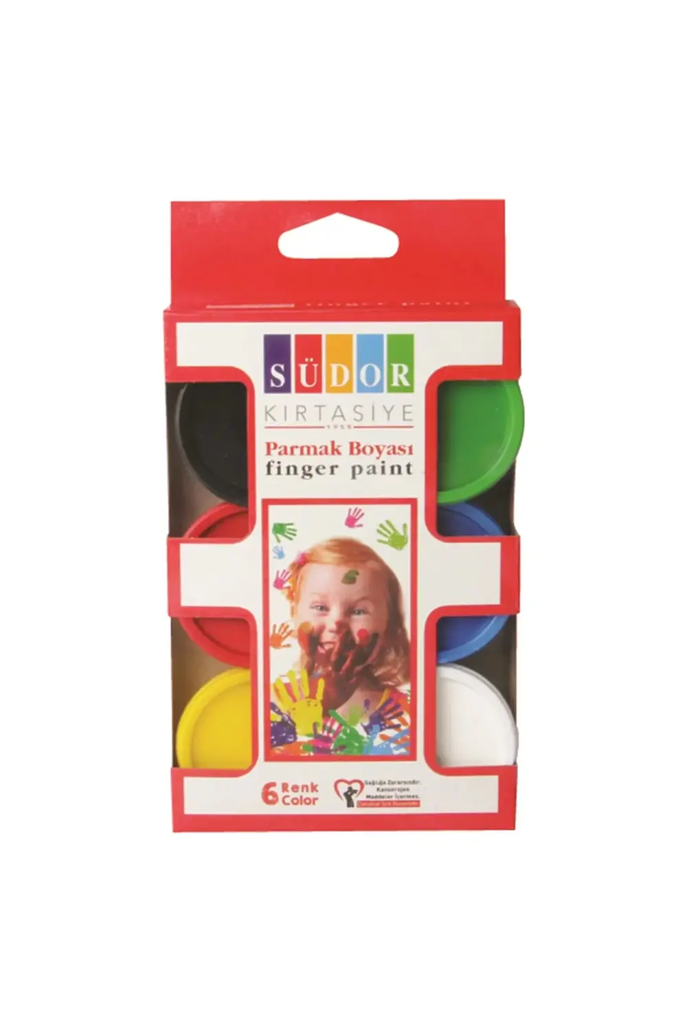 Parmak Boyası Su Bazlı 30 ML 6 Renk SD822