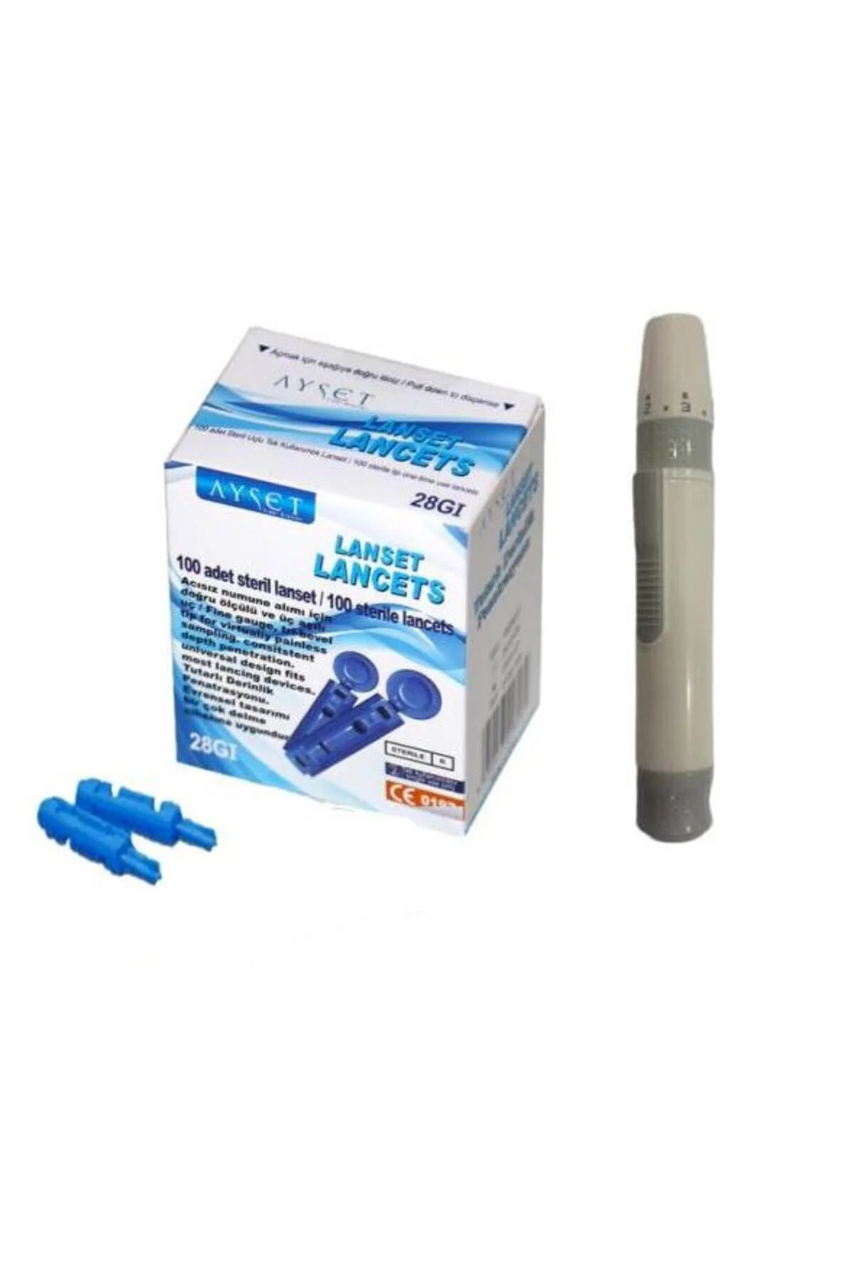 Parmak Delme Lanset Kalemi + 100 Adet Lanset Parmak Delme Lanset Kalemi + 100 Adet Lanset