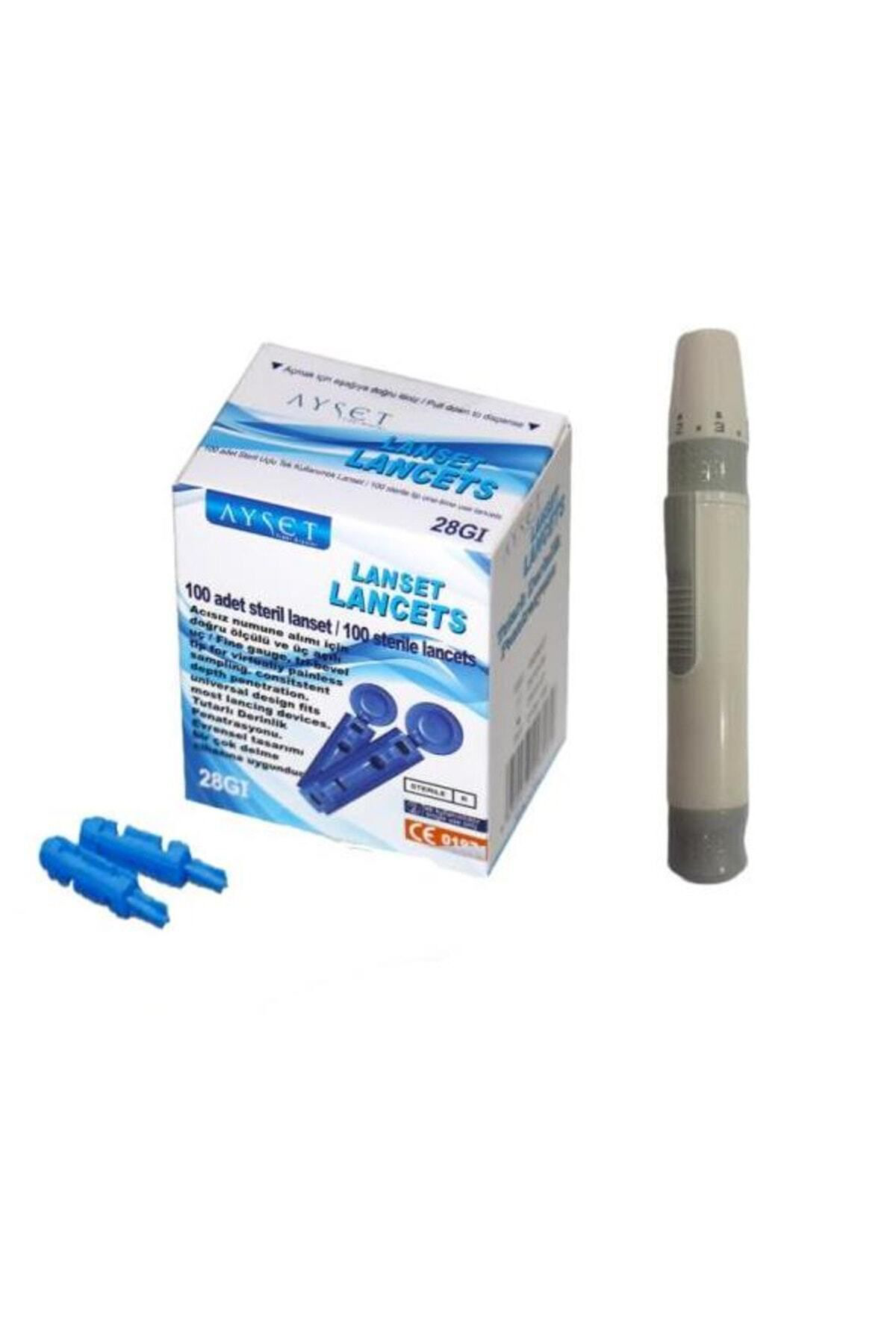 Parmak Delme Lanset Kalemi + 100 Adet Lanset