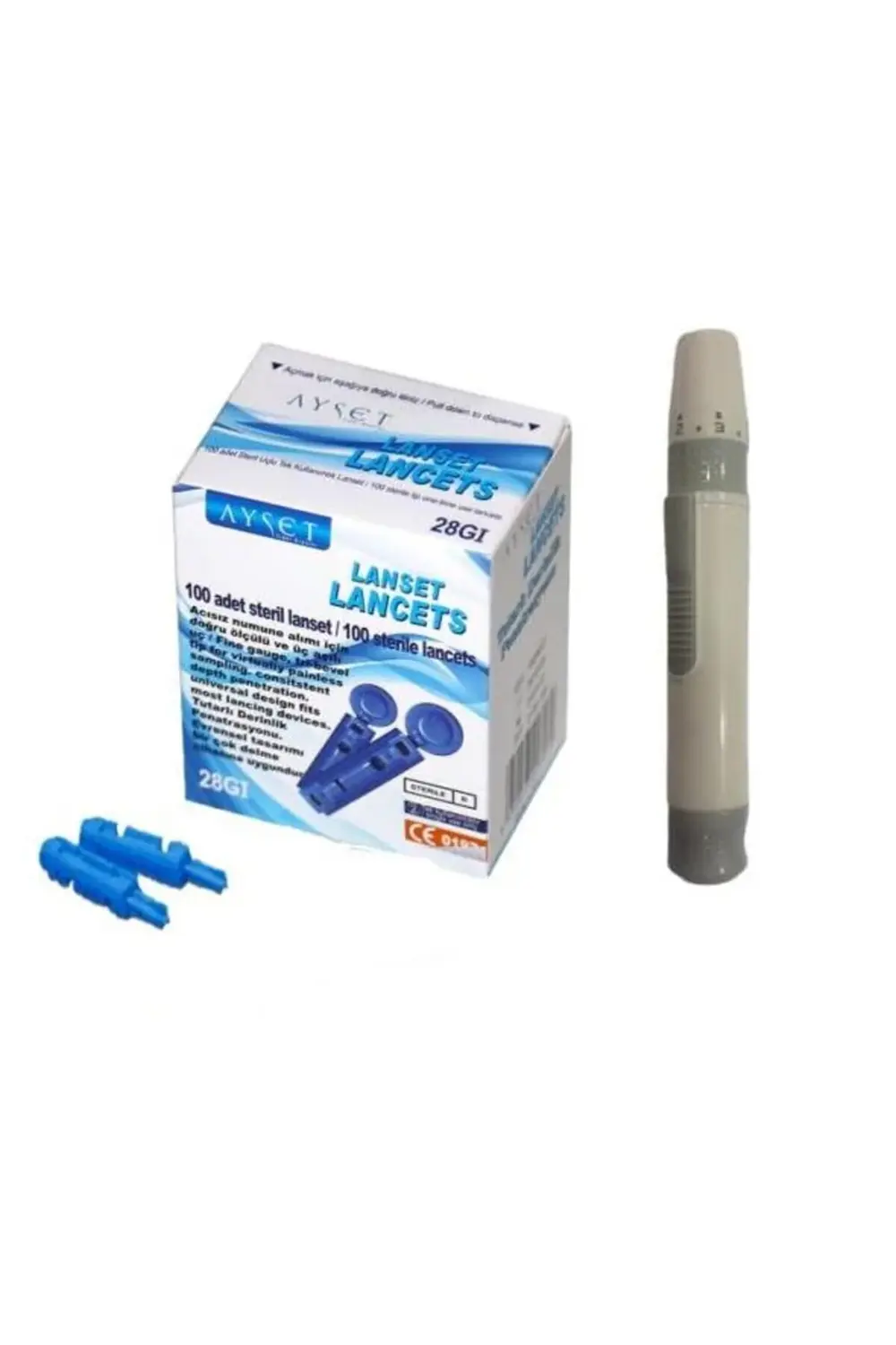 Parmak Delme Lanset Kalemi + 100 Adet Lanset