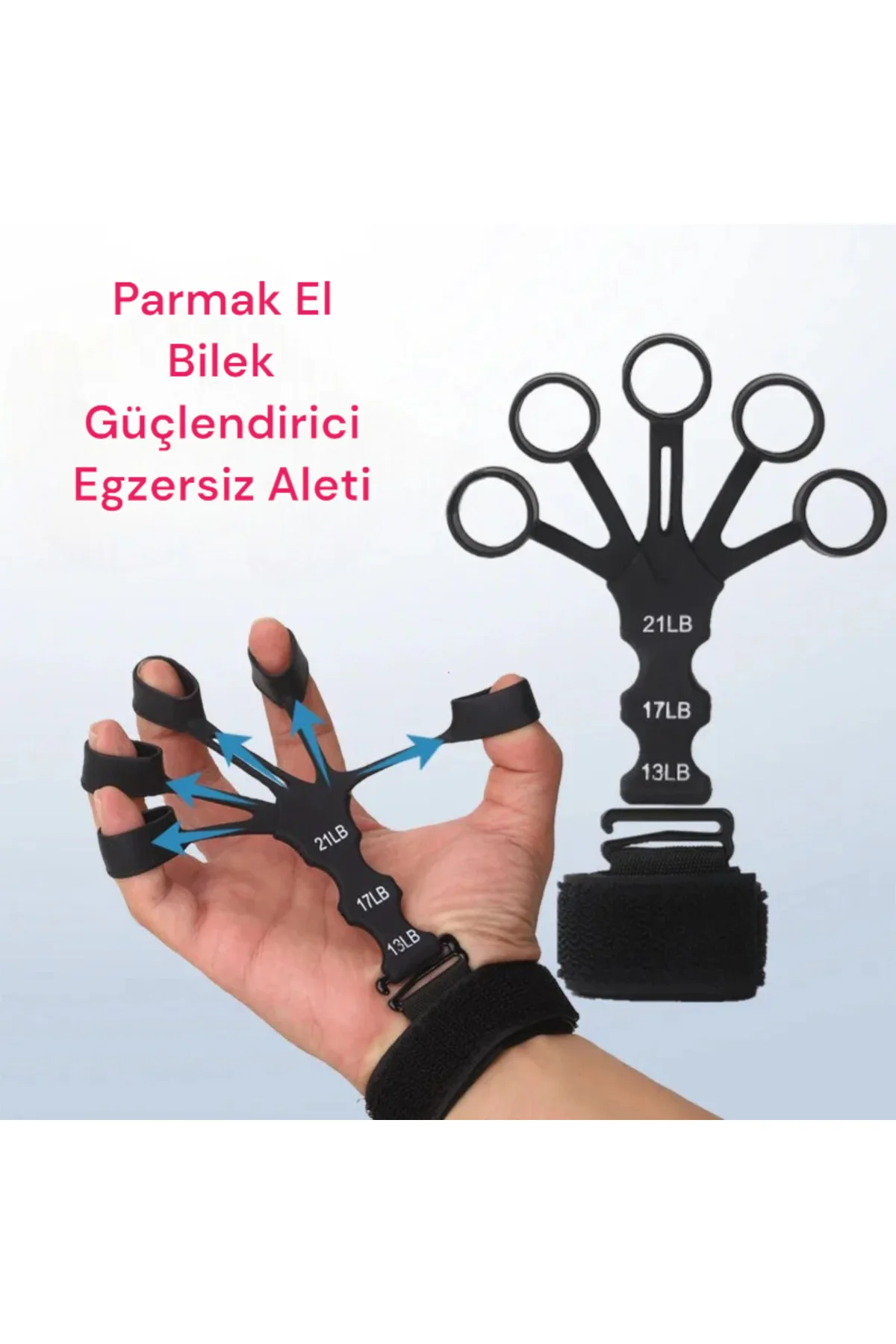 Parmak El Bilek Kol Geliştirici Kavrama Güçlendiri Damar Belirginleştirici Egzersiz Kondisyon Aleti