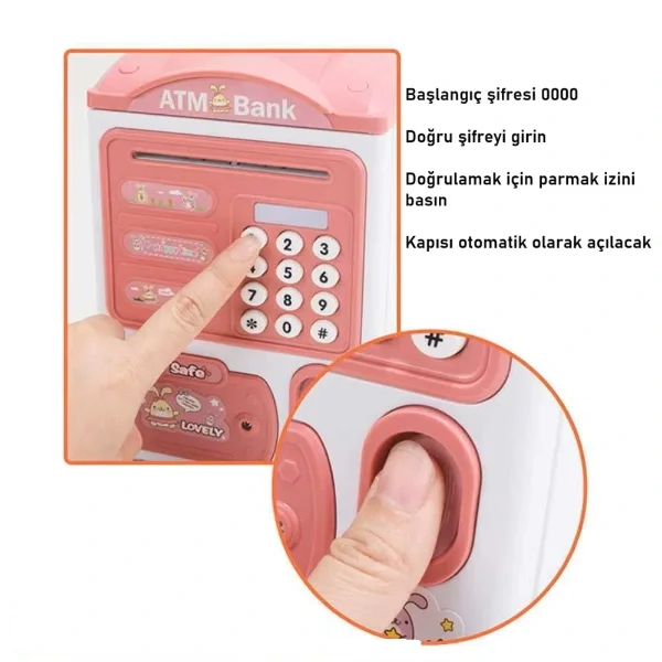 Parmak İzi ve Şifreli Elektronik ATM Kumbara Fiyatı, Yorumları ve Özellikleri
