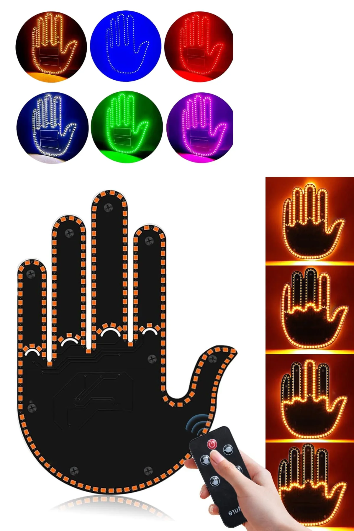 PARMAK LED AMBER RENKLİ IŞIK