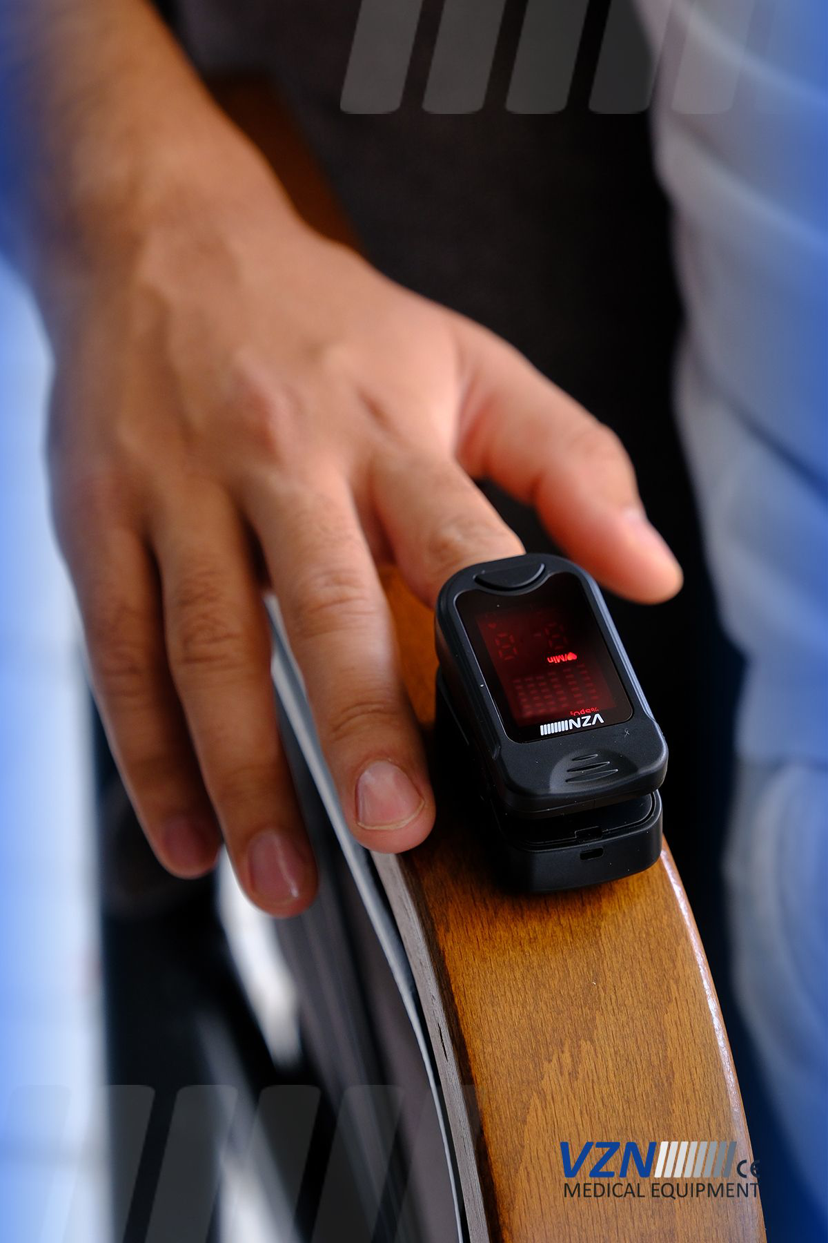 Mediterian Parmak Premium Seri Pulse Saturasyon Kandaki Oksijen Orani Ve Nab