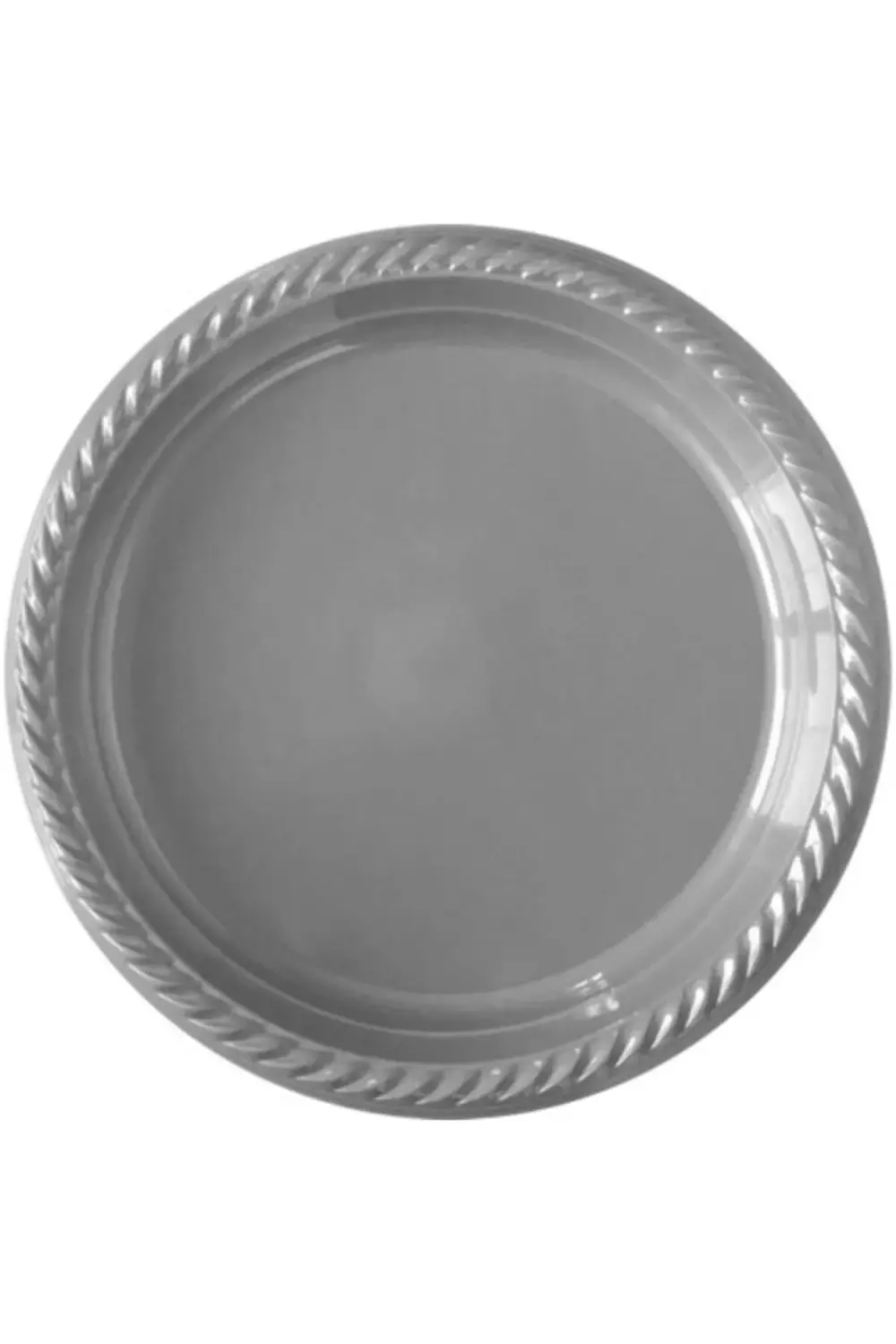 Parti Aksesuar Gümüş Plastik Tabak 22 cm 25li