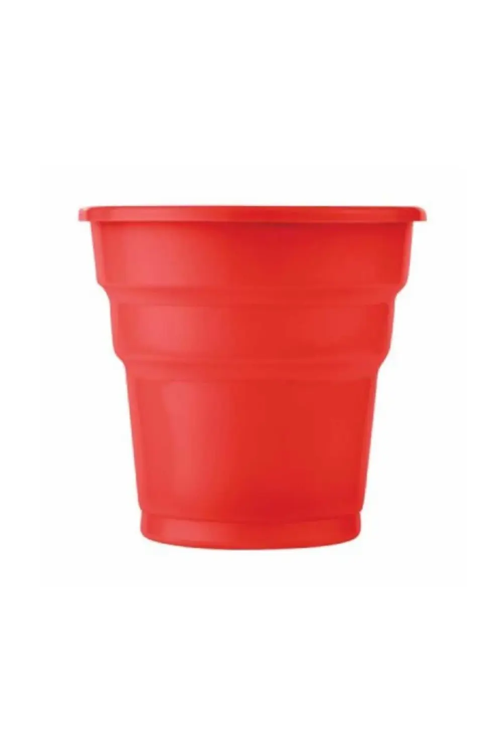 Parti Aksesuar Plastik Meşrubat Bardağı Kırmızı 180cc 7oz 25'li