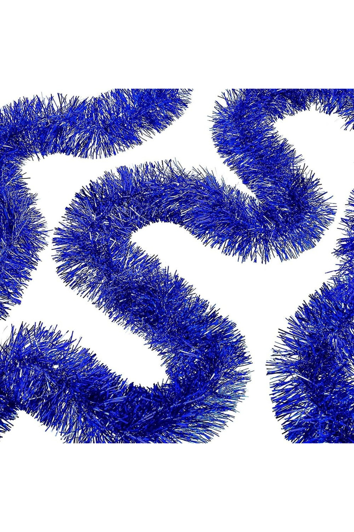 Ok Aksesuar Parti İçin Mega Kalın Sim Süs 2 Metre Uzunluk 10 Cm Genişlik Mavi