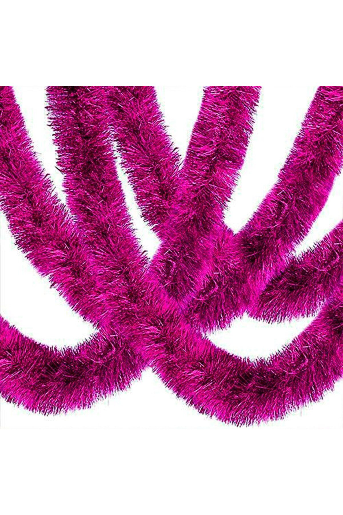 Ok Aksesuar Parti İçin Mega Kalın Sim Süs 2 Metre Uzunluk 10 Cm Genişlik Fuşy