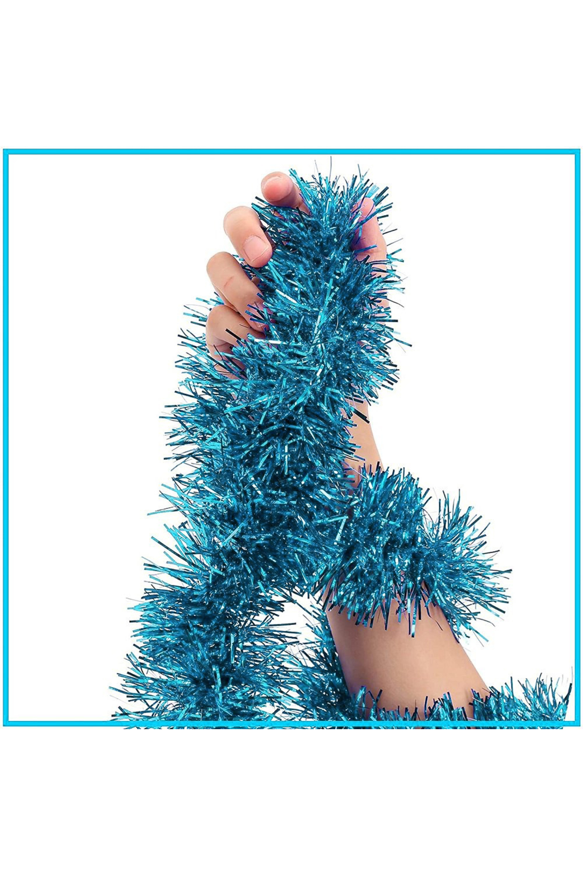 Ok Aksesuar Parti İçin Sim Süs 2 Metre Uzunluk 8 Cm Genişlik Açık Mavi Renk İ