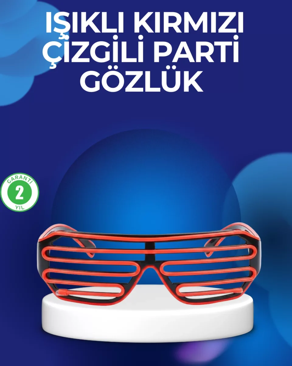 Parti ve Festival Aksesuarı LED Işıklı Gözlük - Lisinya