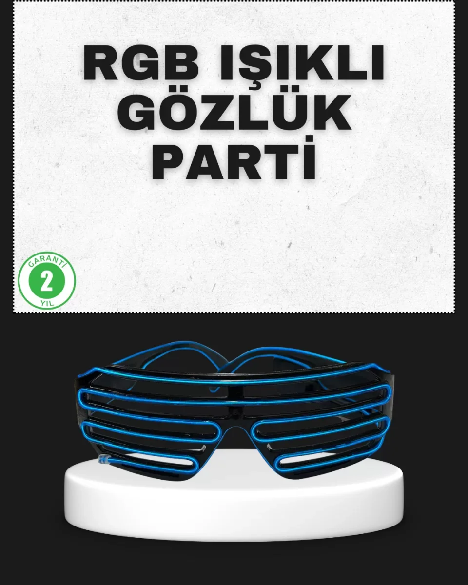 Parti ve Organizasyonlara Özel LED Işıklı Gözlük - Lisinya