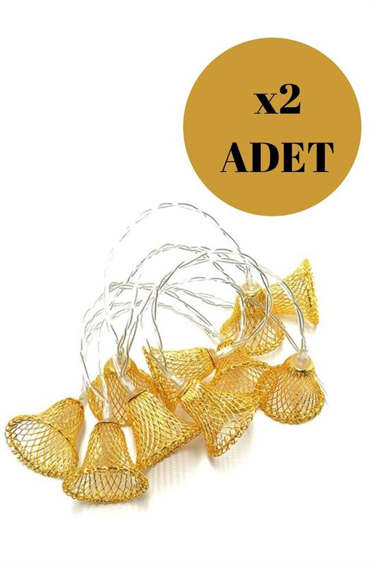 Parti ve Özel Gün Dekorasyonu Çan Şeklinde Metal Şerit Led Işık ( Parti ve Özel Gün Dekorasyonu Çan Şeklinde Metal Şerit Led Işık (
