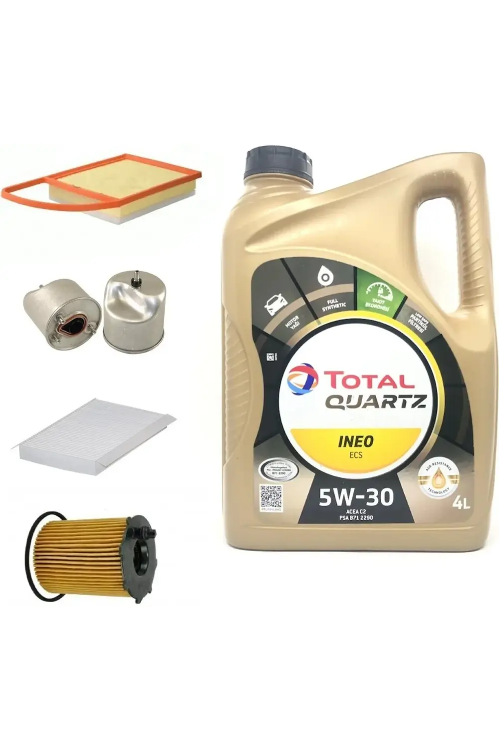 Partner Tepee 1.6 Dizel Yağ Bakım Seti + Ineo Ecs 5W-30 Motor Yağ