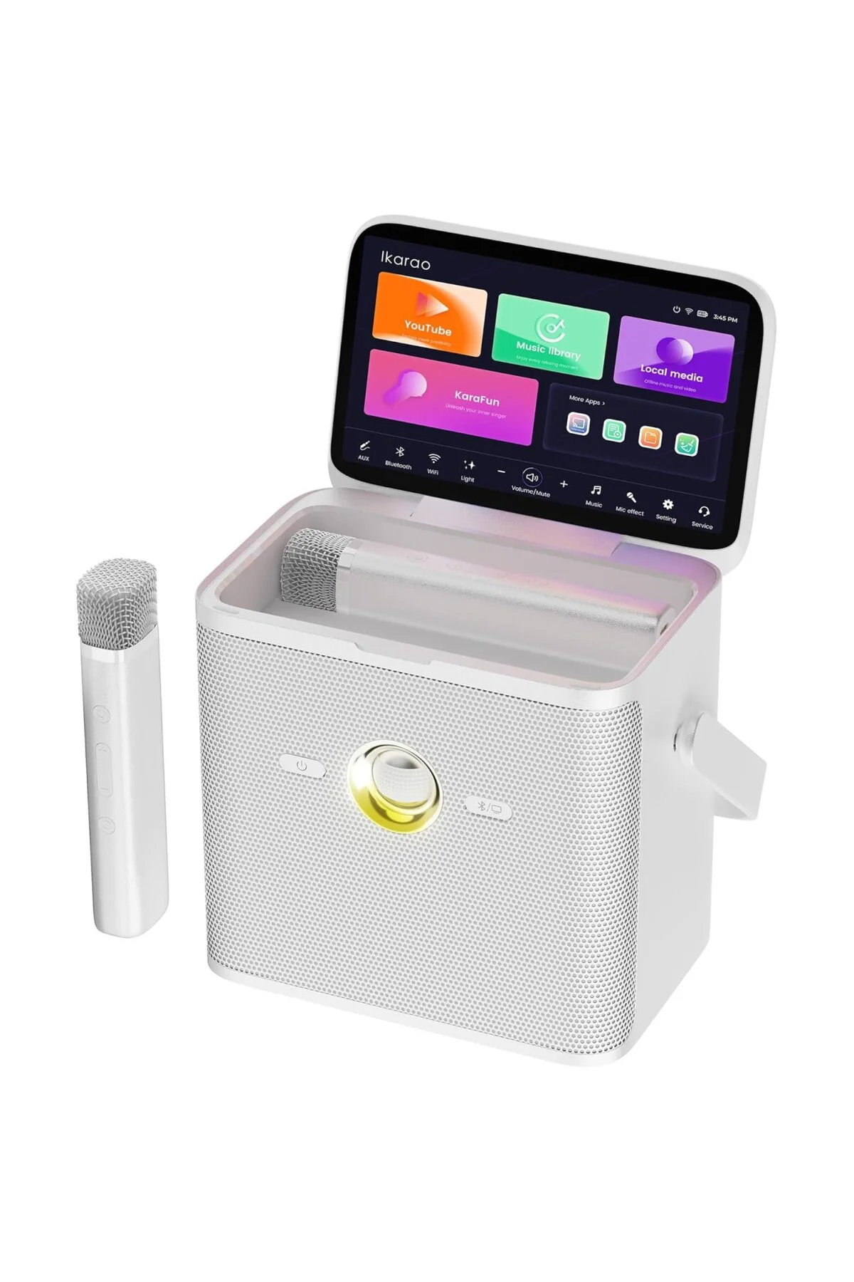 Partybox Shell S3 80W Karaoke Bluetooth Hoparlör Seti, 7.1" Dahil
