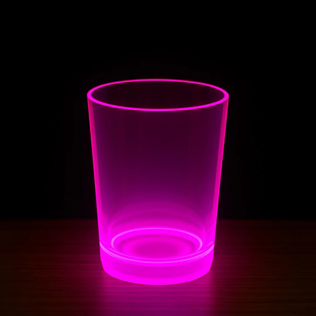 PartyGlow Neon Pembe Işıklı Bardak - Glow Stick'li Tekrar Kullanımlık Parti Bardağı