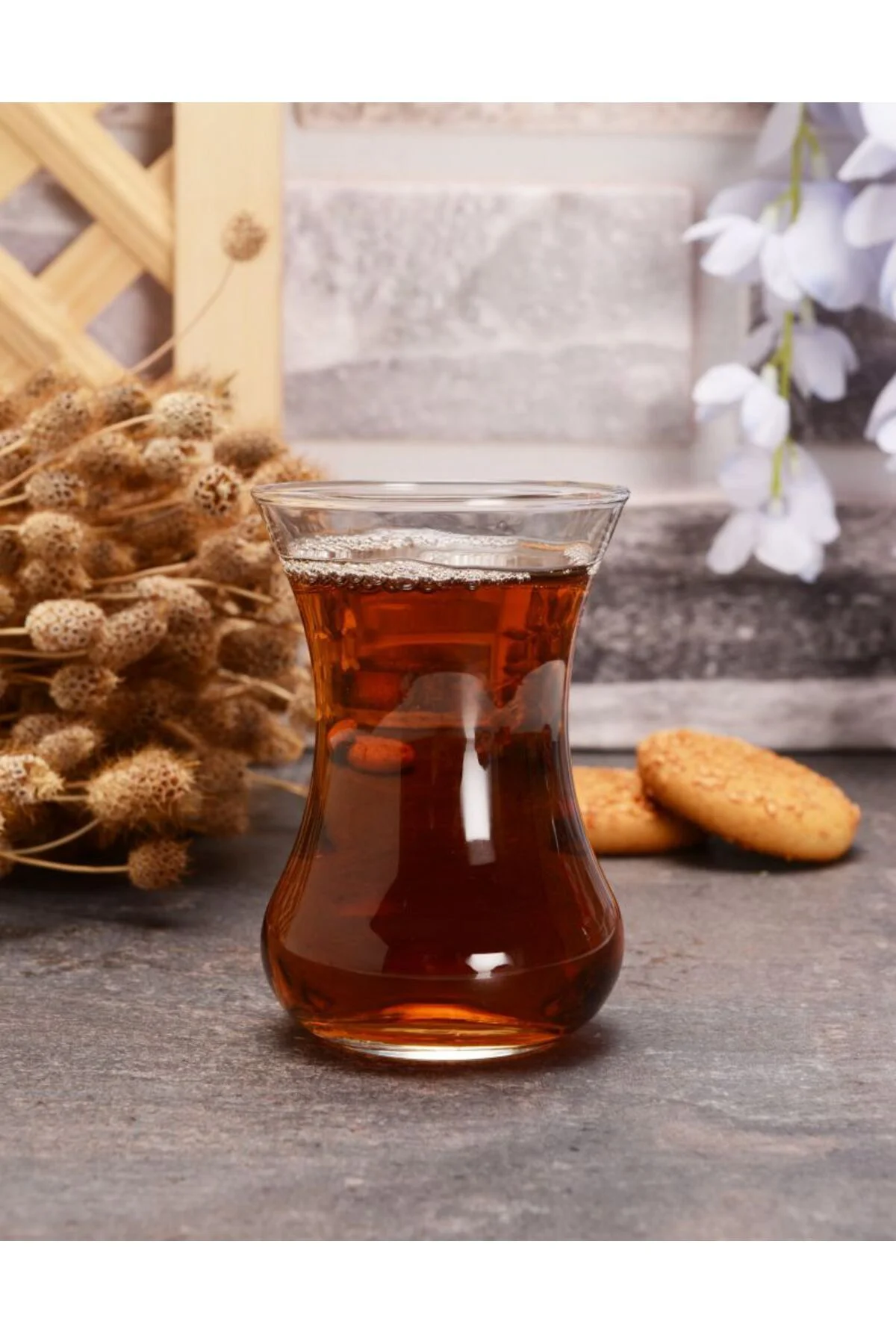 PAŞABAHÇE VEFA İNCE BELLİ ÇAY BARDAĞI 6 ADET