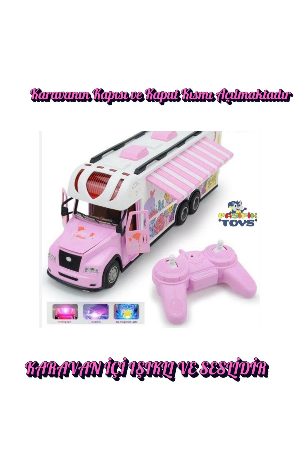 Pasifik Toys Pasifik Toys Uzaktan Kumandali Pilli 2.4Ghz Pembe Aksesuarli İşik