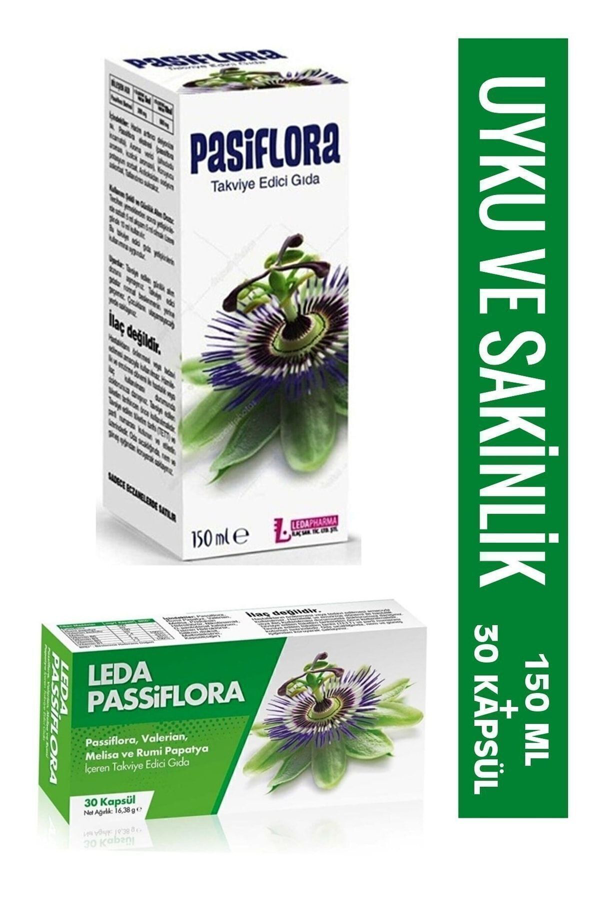 Pasiflora 30 Kapsul Ve Pasiflora Sıvı Takviye Edici Gıda Şurup 15