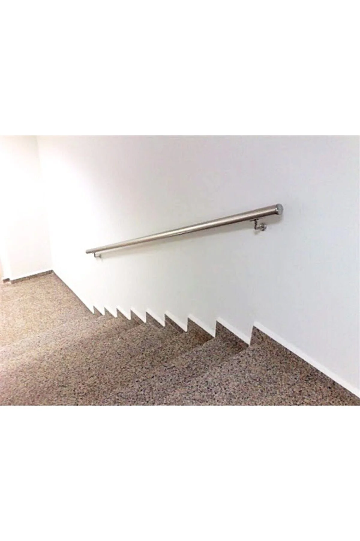 Paslanmaz Alüminyum Duvar Merdiven Tutamak 150 Cm Paslanmaz Alüminyum Duvar Merdiven Tutamak 150 Cm - Görsel 3