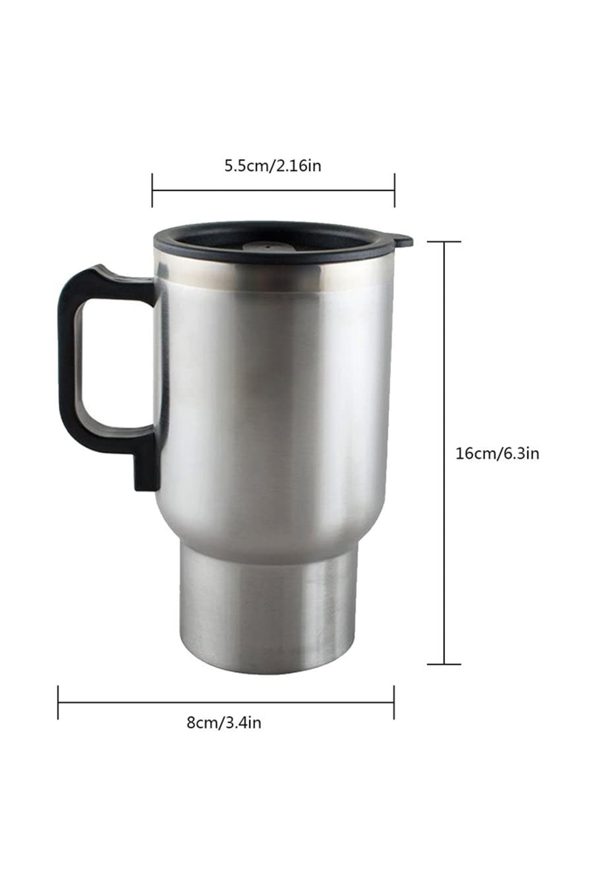 PASLANMAZ ÇELİK 12 VOLT ARAÇ TERMOS (KLC A-103) (5042)