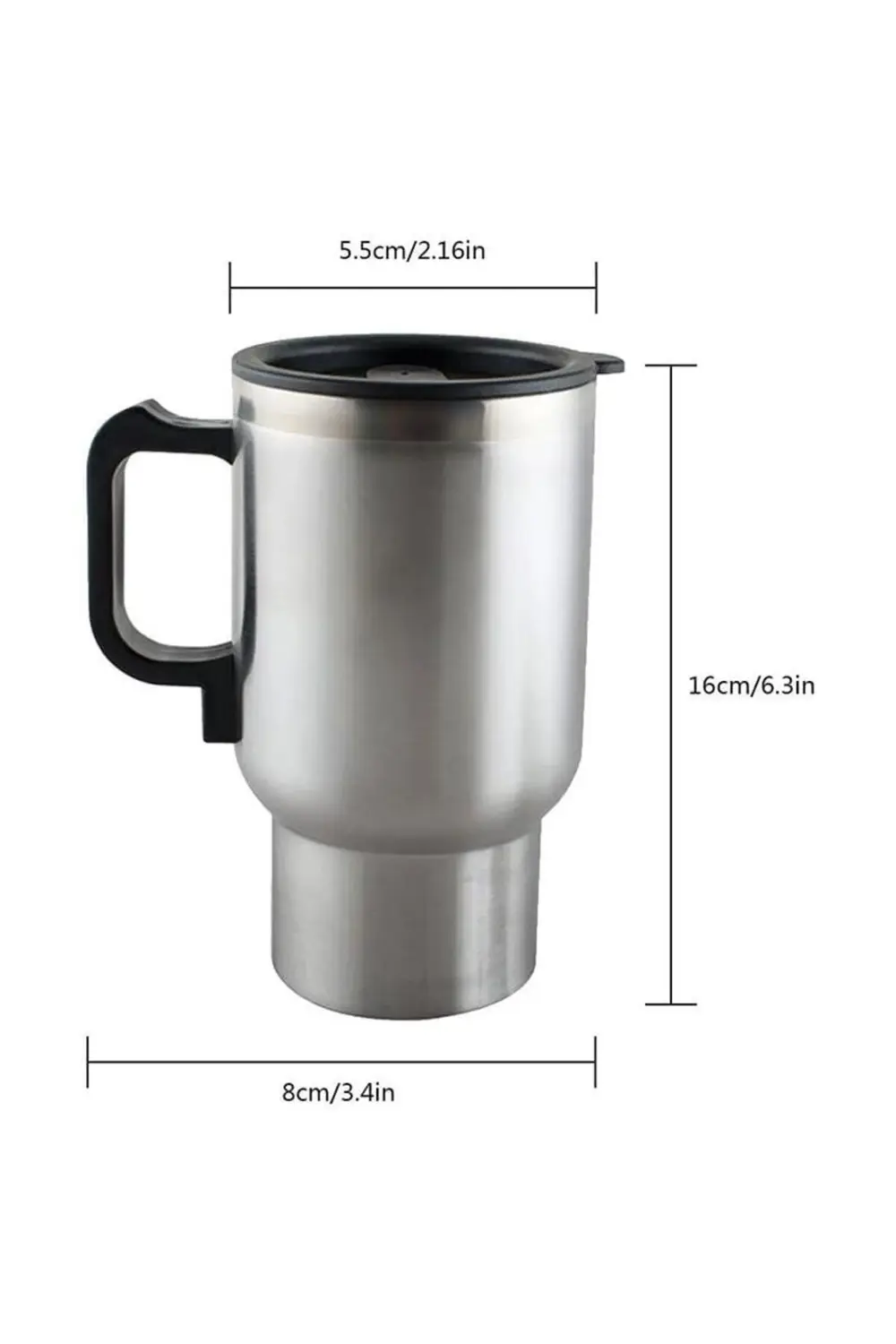 Paslanmaz Çelik 12 Volt Araç İçi Kettle KLC A-103