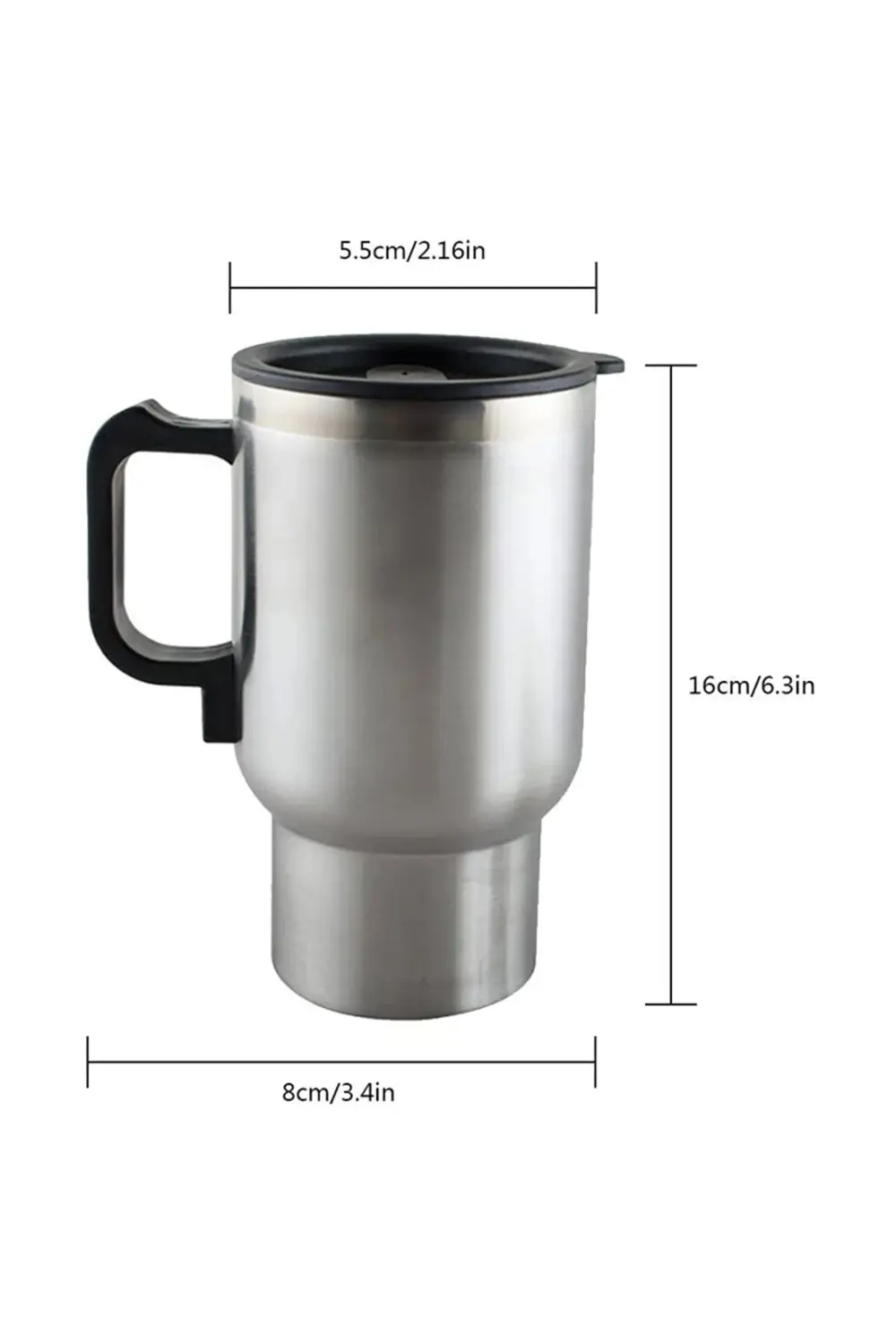 PASLANMAZ ÇELİK 12 VOLT ARAÇ TERMOS (KLC A-103) (5042)