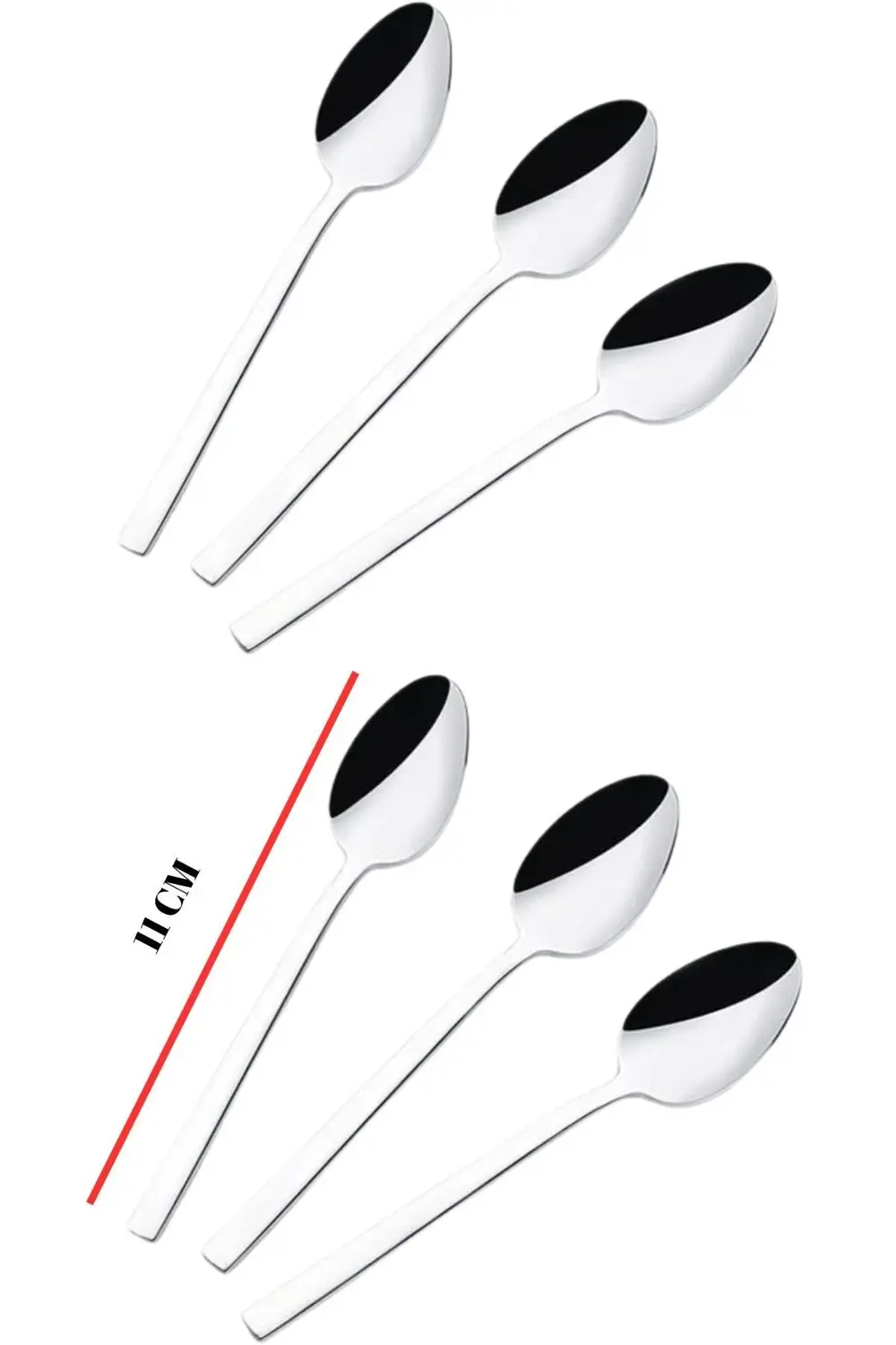 Paslanmaz Çelik 6 lı Çay Kaşığı Seti