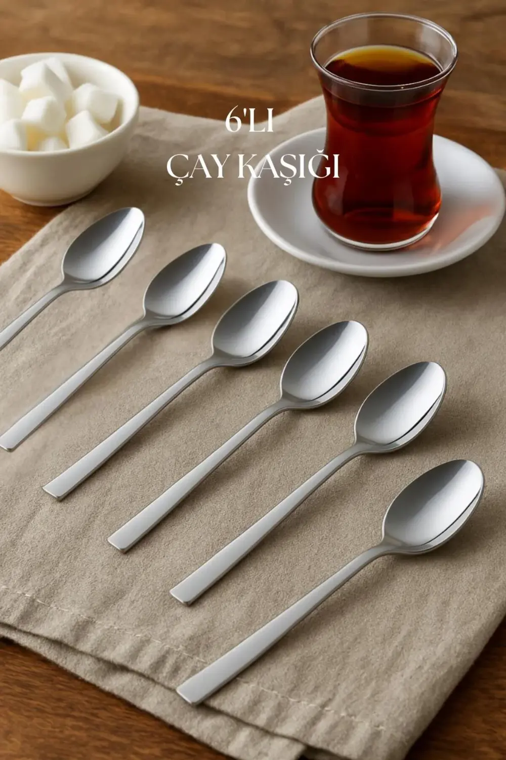 Paslanmaz Çelik 6 lı Çay Kaşığı Seti