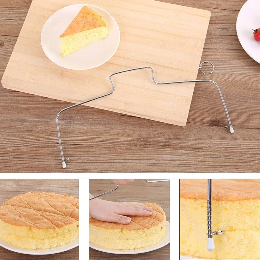 Paslanmaz Çelik Ayarlanabilir Pasta Dilimleyici – Çok Amaçlı Kesme Teli Paslanmaz Çelik Ayarlanabilir Pasta Dilimleyici – Çok Amaçlı Kesme Teli