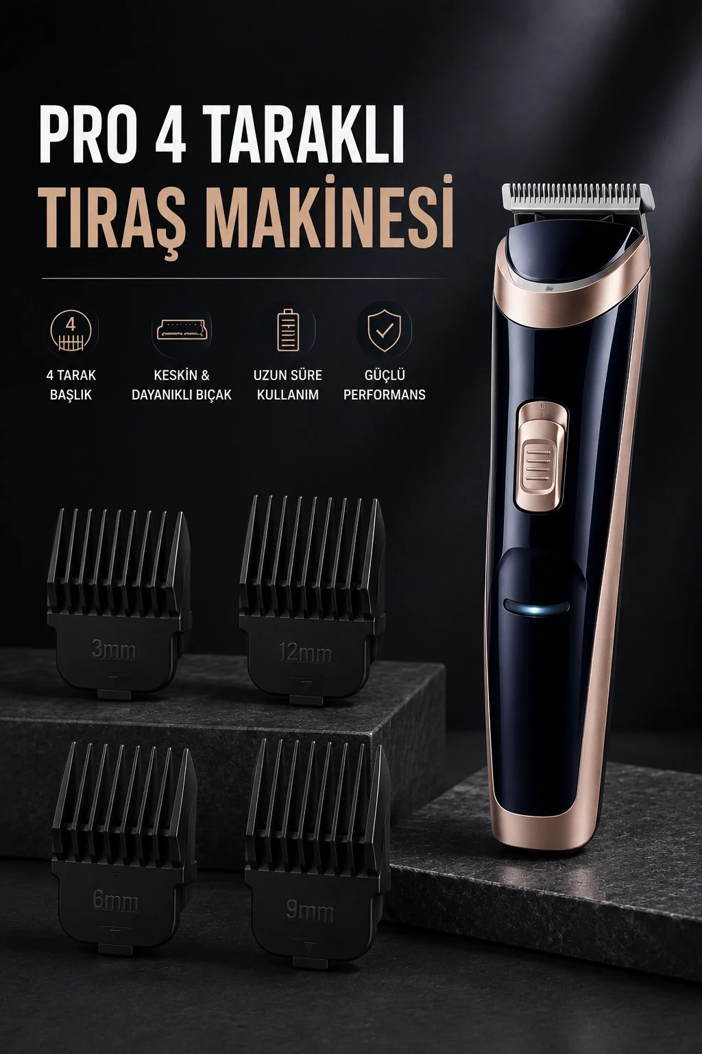 Paslanmaz Çelik Bıçaklı Hassas Çelik Bıçaklı Tıraş Makinesi