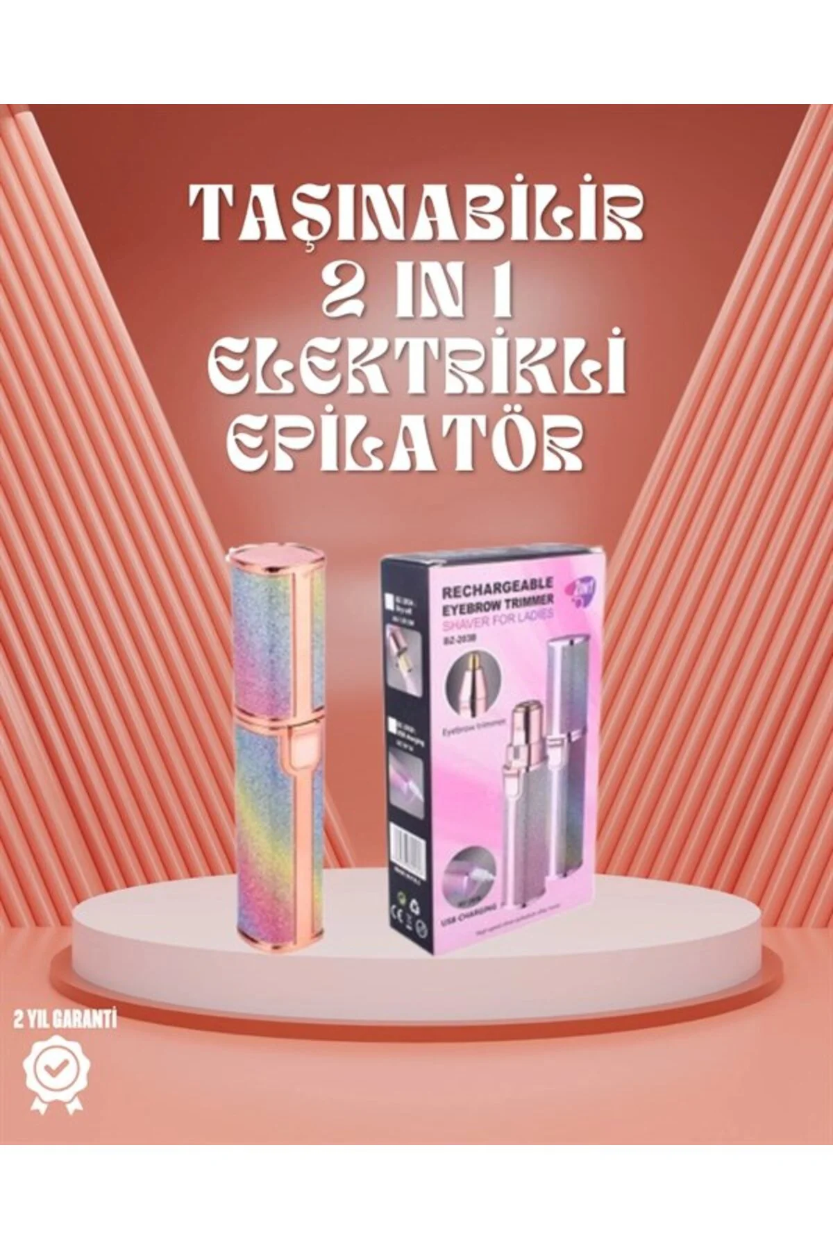 Paslanmaz Çelik Bıçaklı Usb Epilatör – Kaş, Üst Dudak Ve Çene Tüy