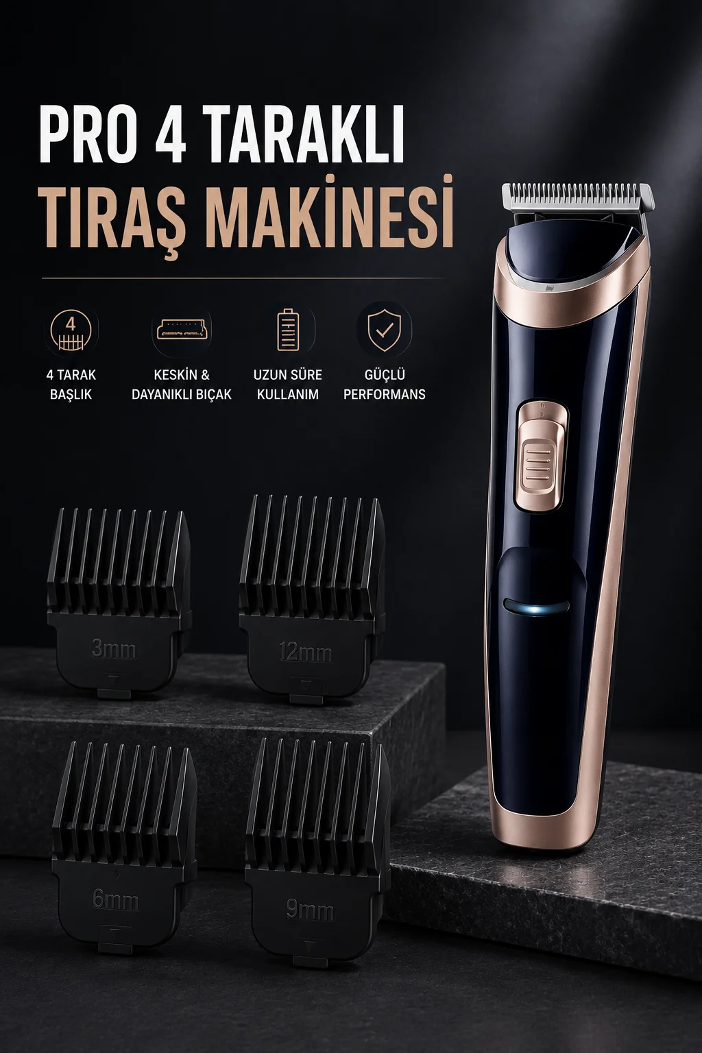 Paslanmaz Çelik Bıçaklı Hassas Çelik Bıçaklı Tıraş Makinesi