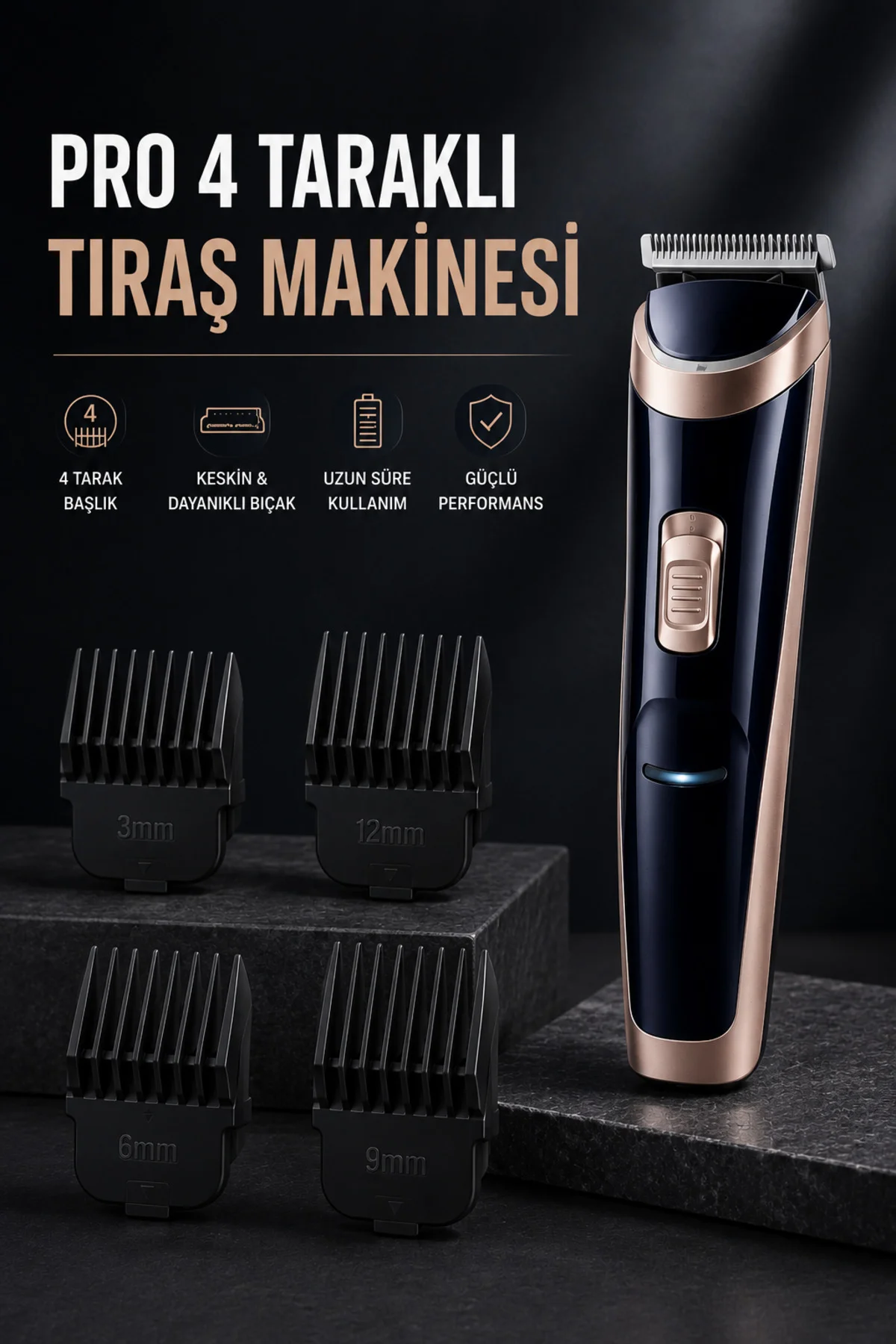 Paslanmaz Çelik Bıçaklı Hassas Çelik Bıçaklı Tıraş Makinesi
