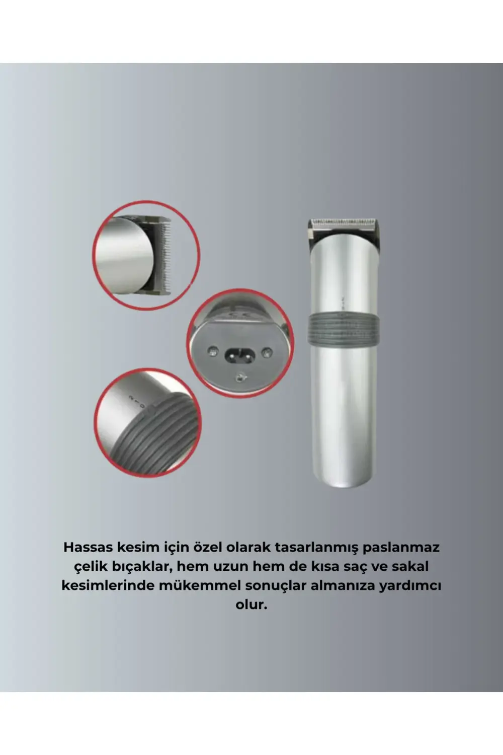 Paslanmaz Çelik Bıçaklı Tıraş Makinesi – Keskin ve Dayanıklı