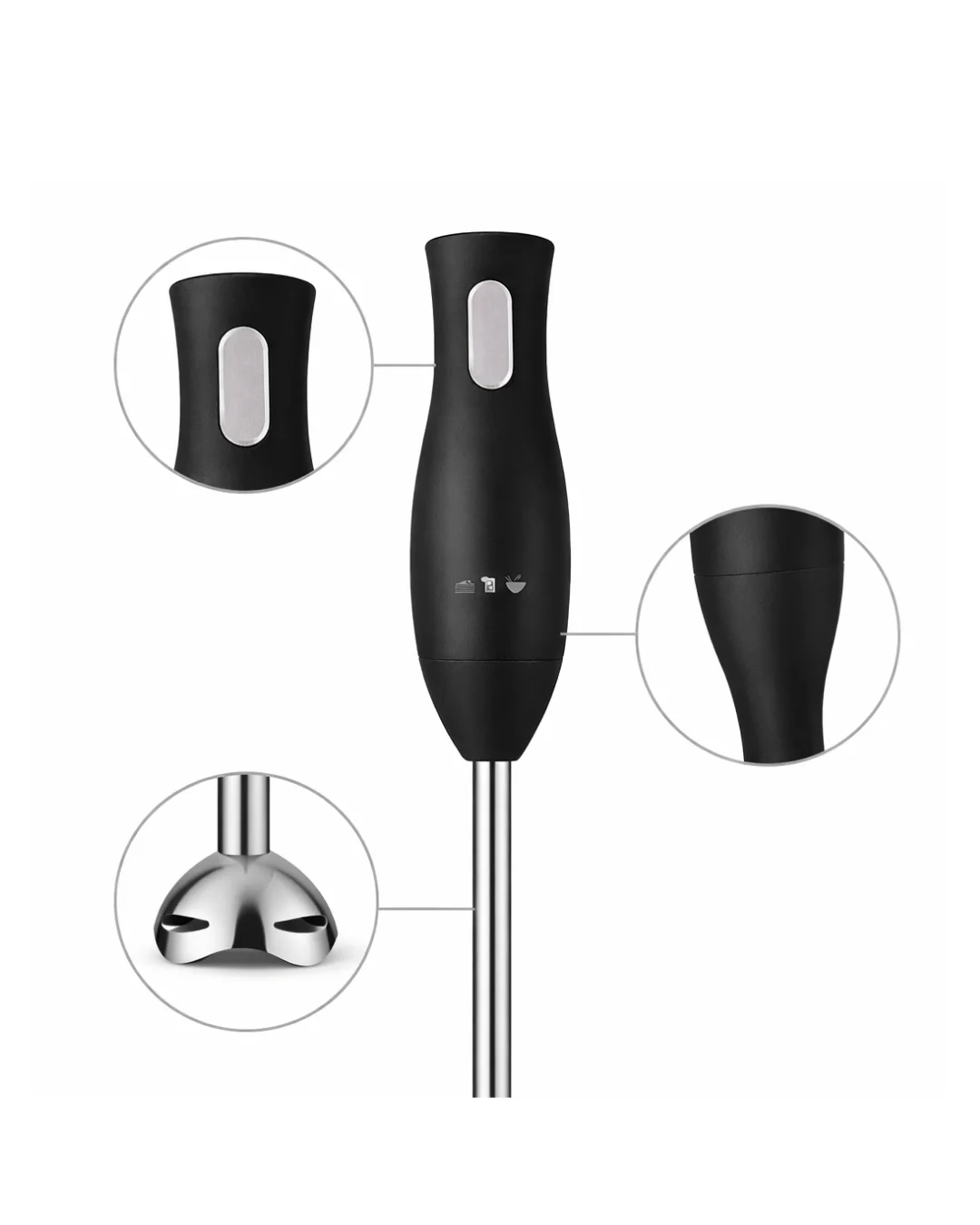 Paslanmaz Çelik Blender Ayağına Sahip Ergonomik El Blenderı