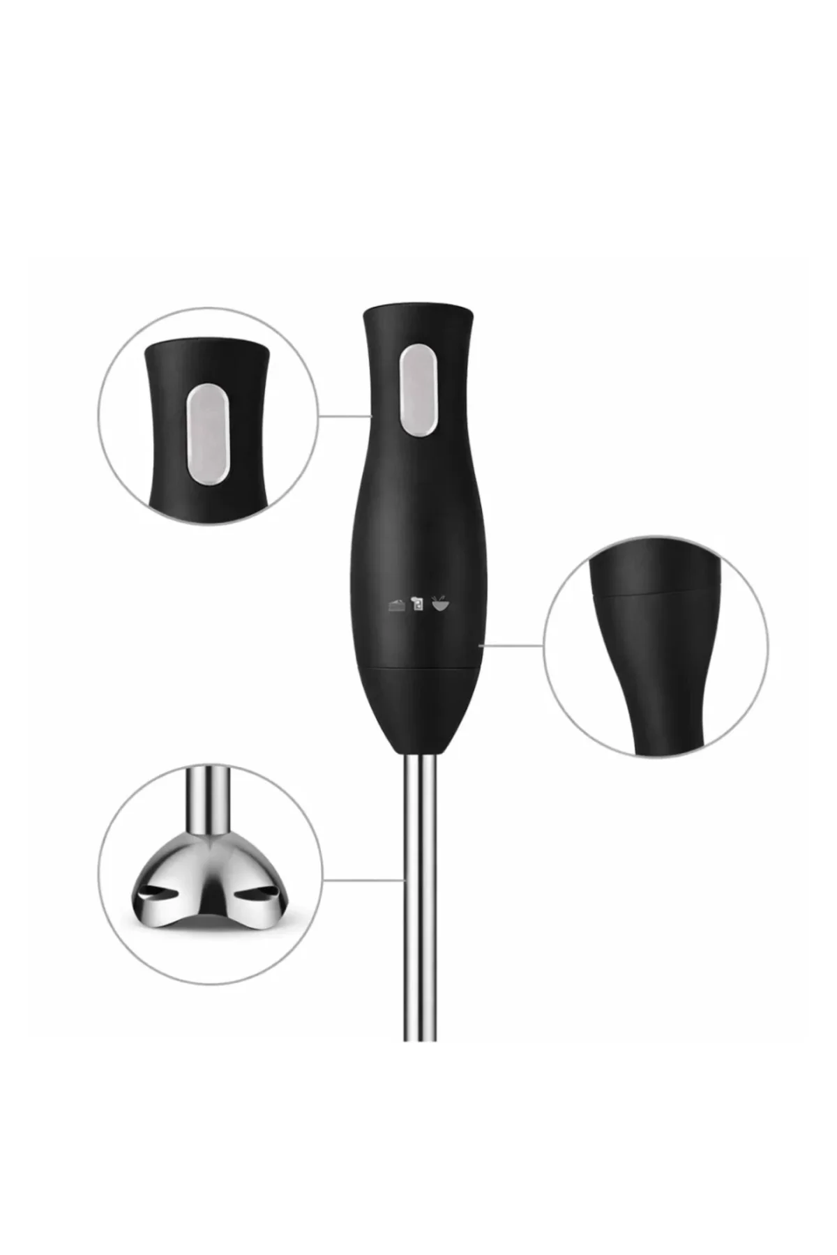 Paslanmaz Çelik Blender Ayağına Sahip Ergonomik El Blenderı