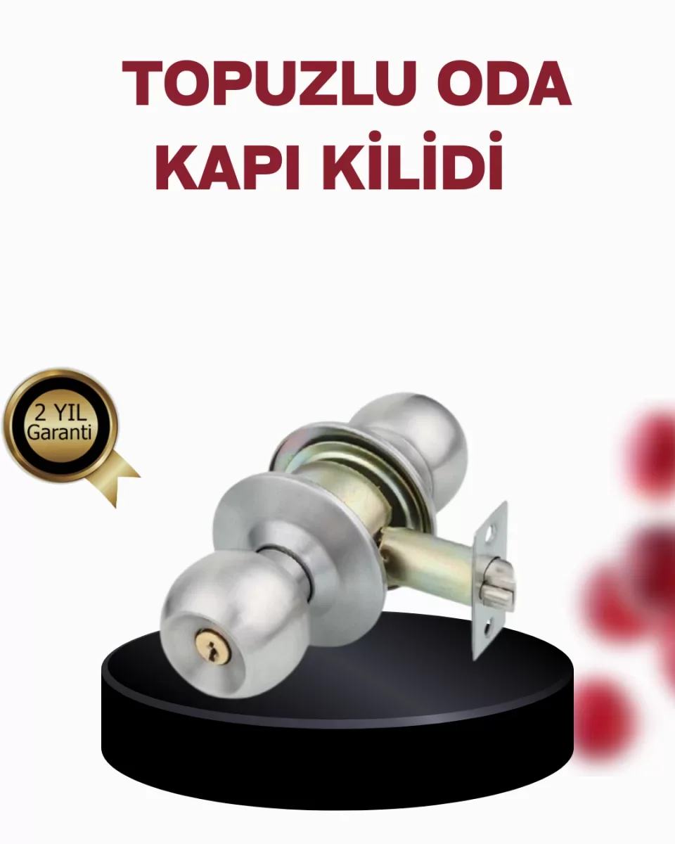 Paslanmaz Çelik Dayanıklı Topuzlu Kapı Kilidi - Lisinya